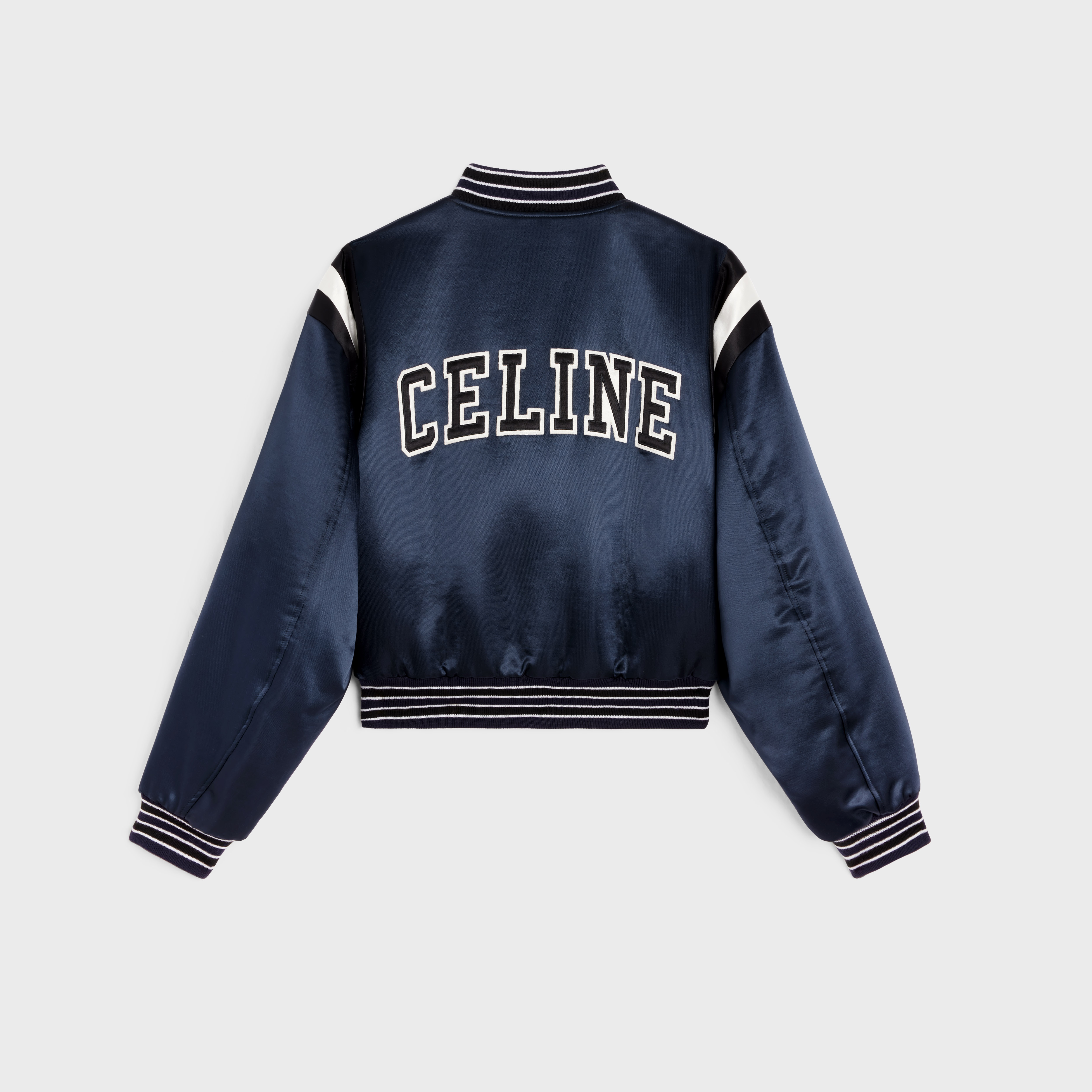 ジャケット CELINE Cropped jacket CELINE Triomphe cropped down jacket in lightweight nylon