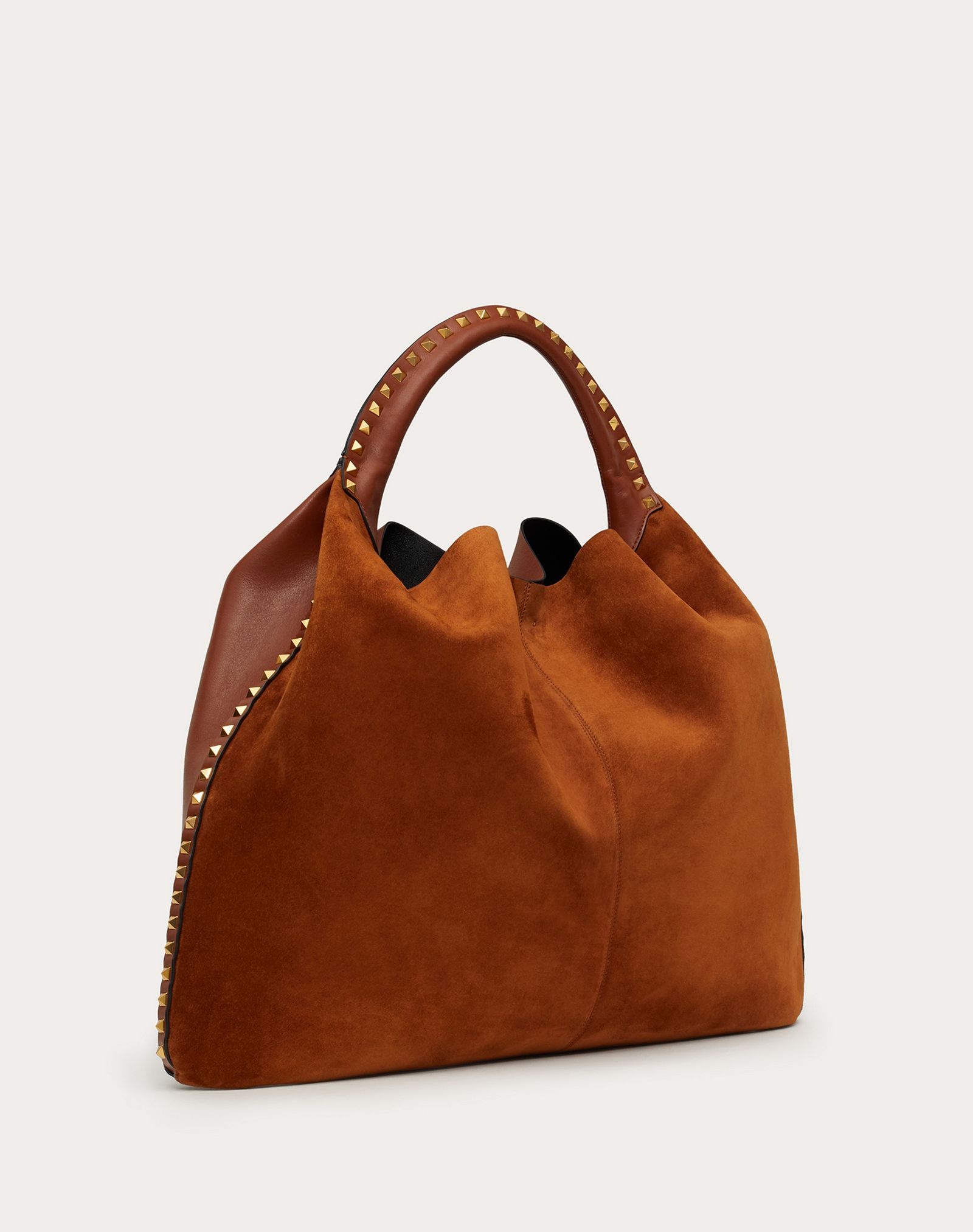 Rockstud Suede Calfskin and Full-Grain Calfskin Hobo Bag - 2