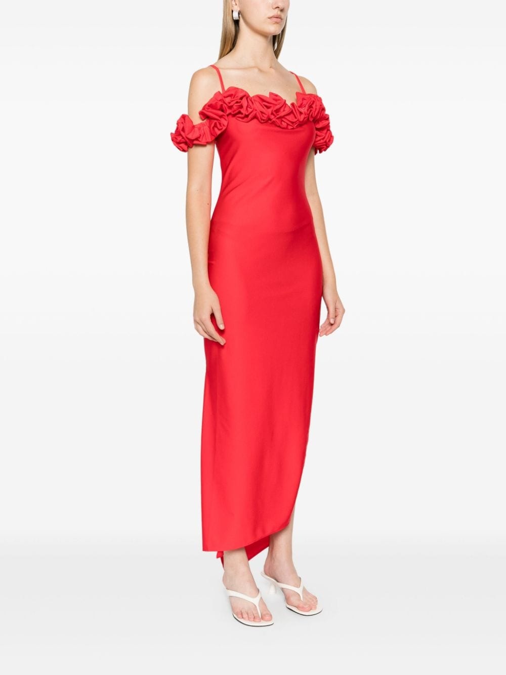 ruffle-detail maxi dress - 3