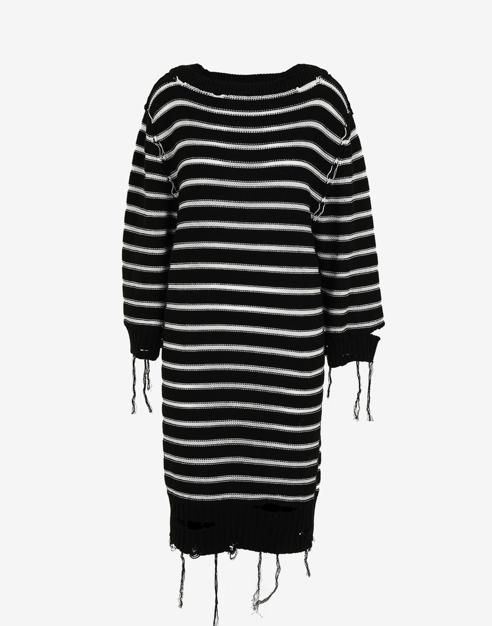 Distressed knit dress - 1