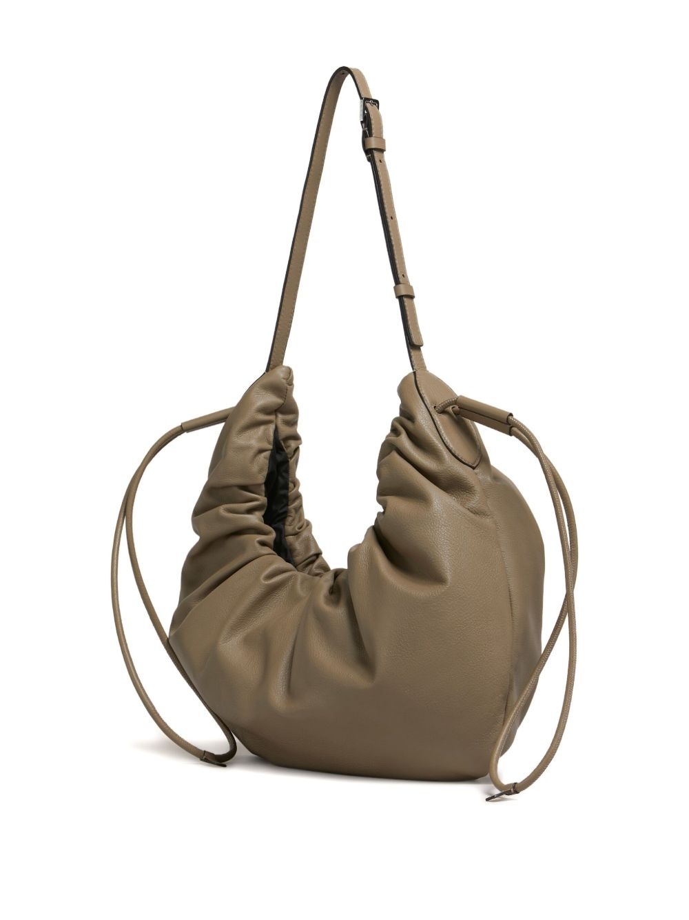 Scrunchie leather shoulder bag - 3