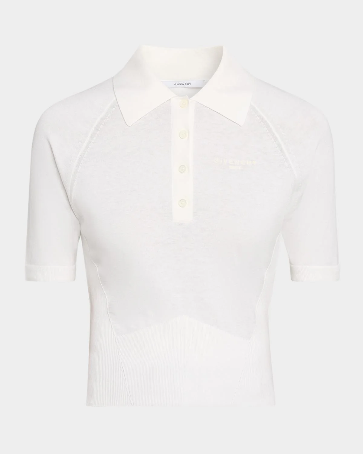 Cropped Short-Sleeve Polo Shirt - 1