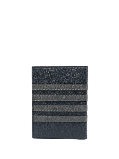 Thom Browne 4-Bar leather passport holder outlook