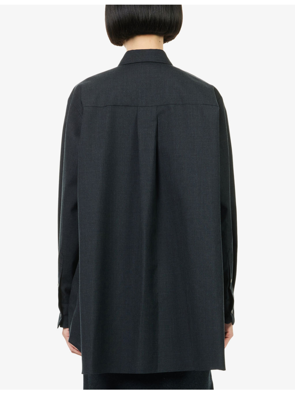Graphic-Embroidered Long-Sleeve Wool Shirt - 4