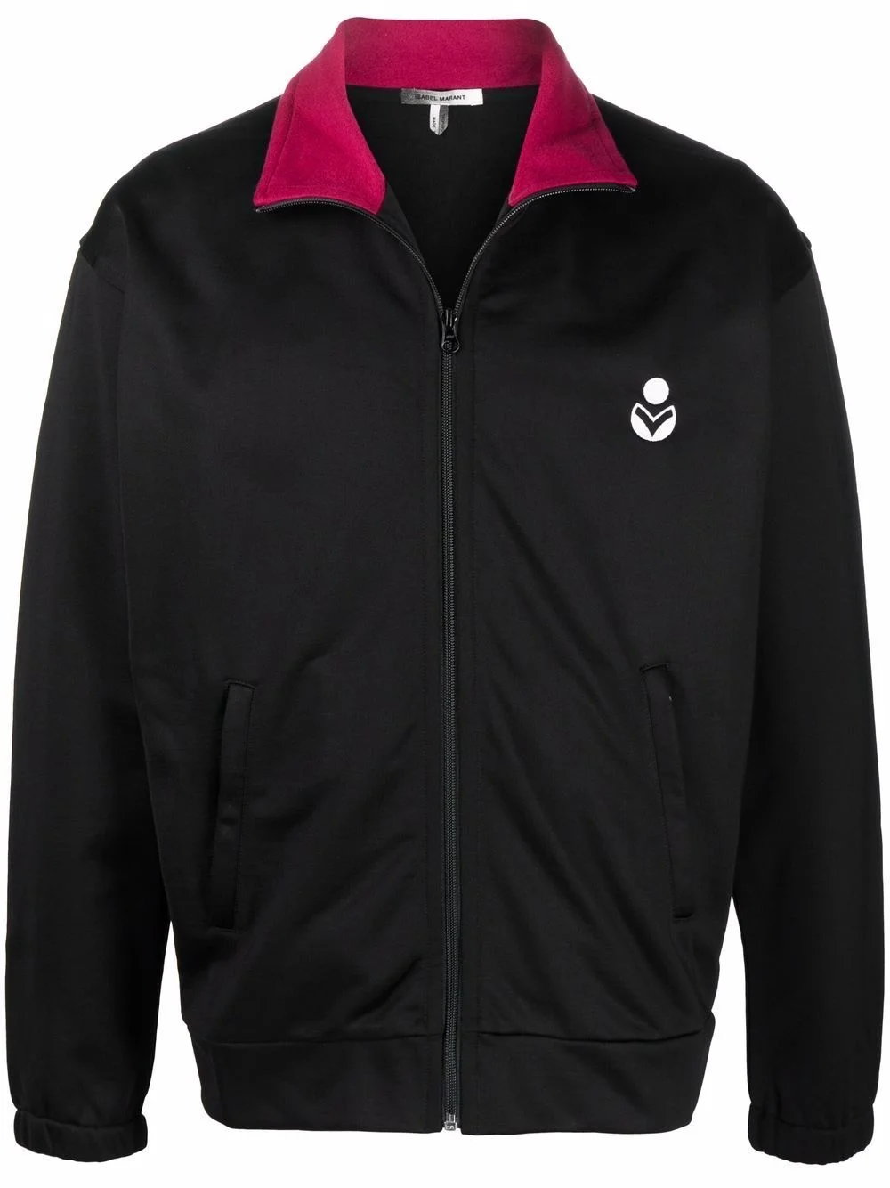 logo-embroidered bomber jacket - 1