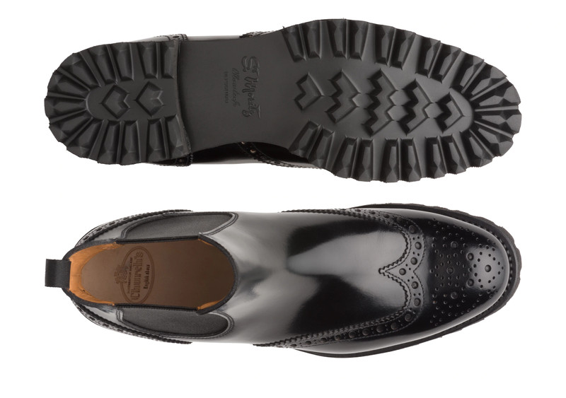 Charlize
Polished Binder Chelsea Boot Brogue Black 3