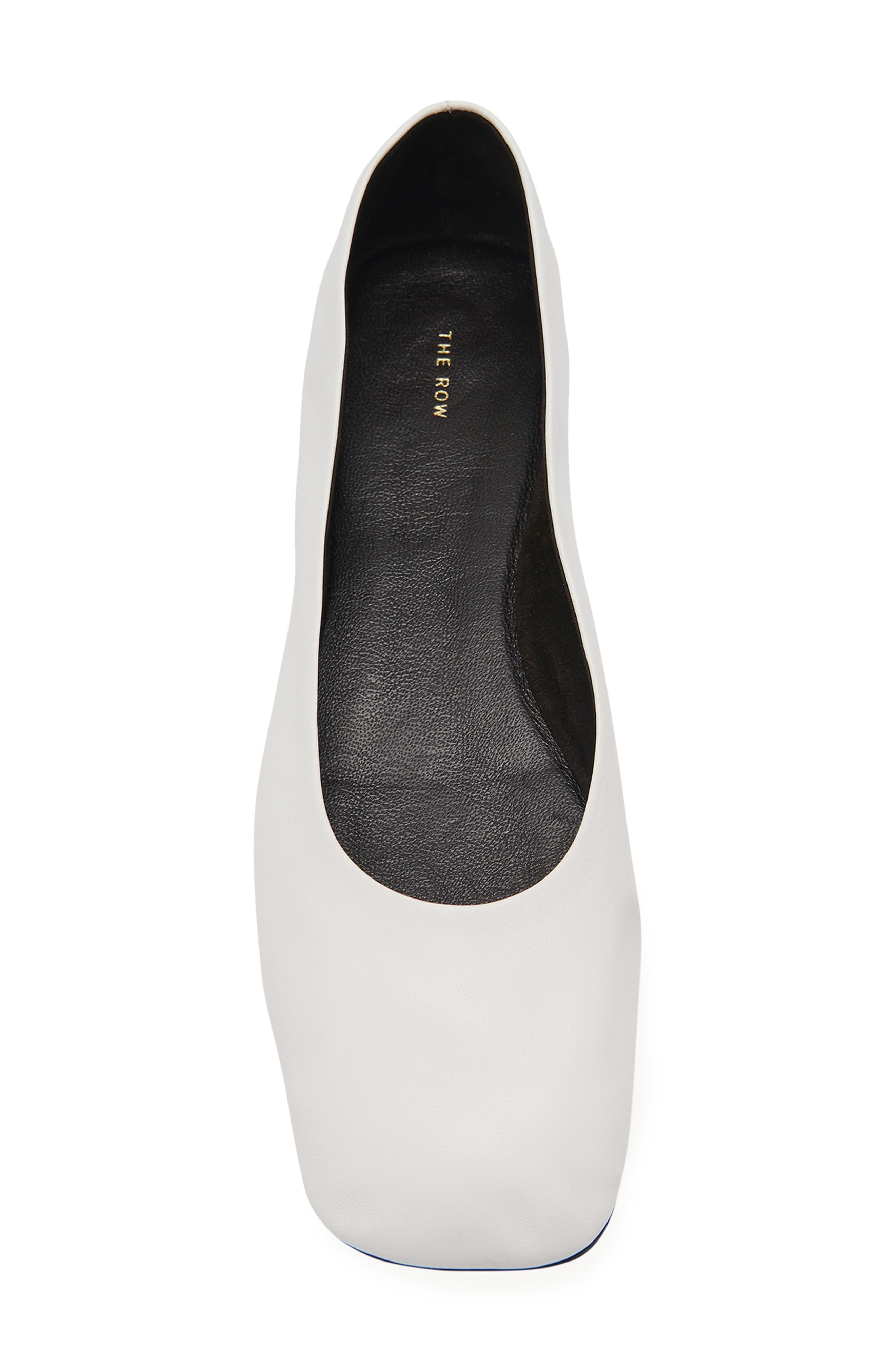 The Row Square Toe Ballerina Flat in White at Nordstrom - 3