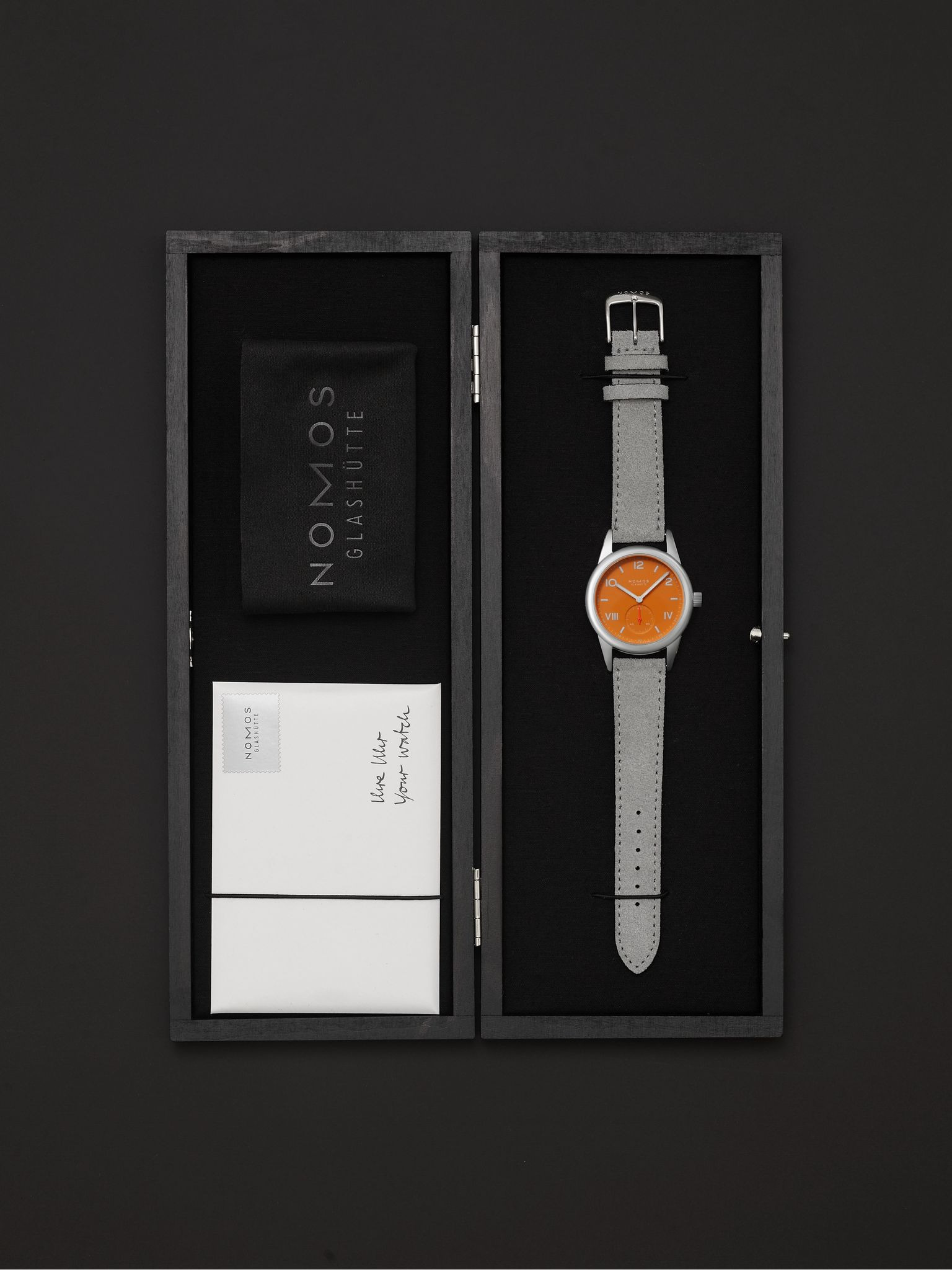 Club Campus Hand-Wound 36mm Stainless Steel and Leather Watch, Ref. No. 710 Orange - 8