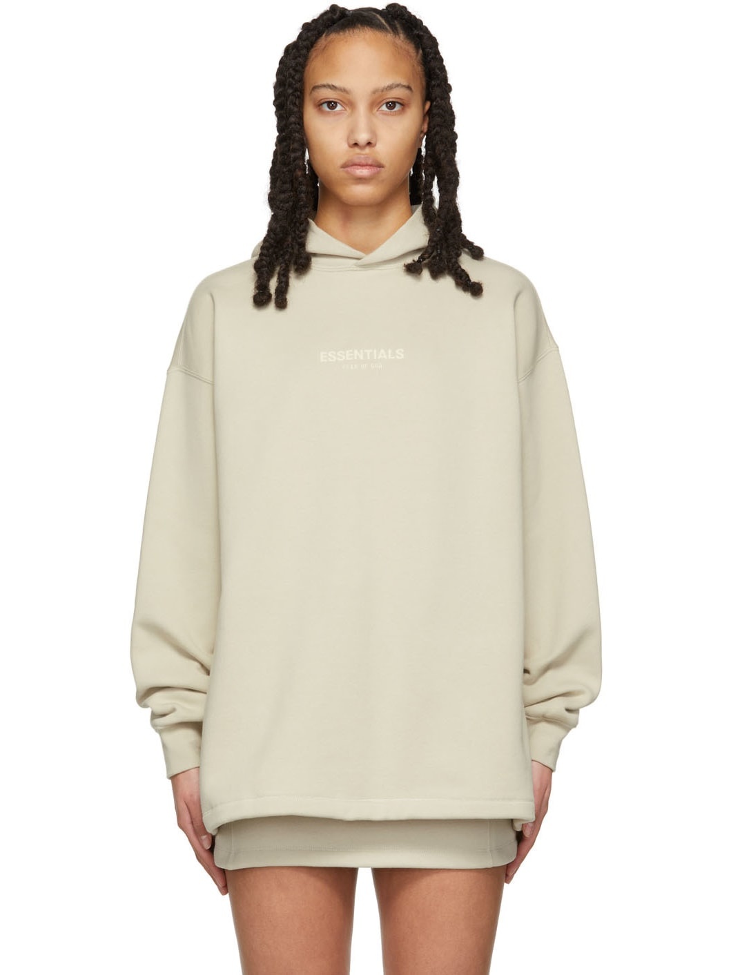 Beige Relaxed Hoodie - 1