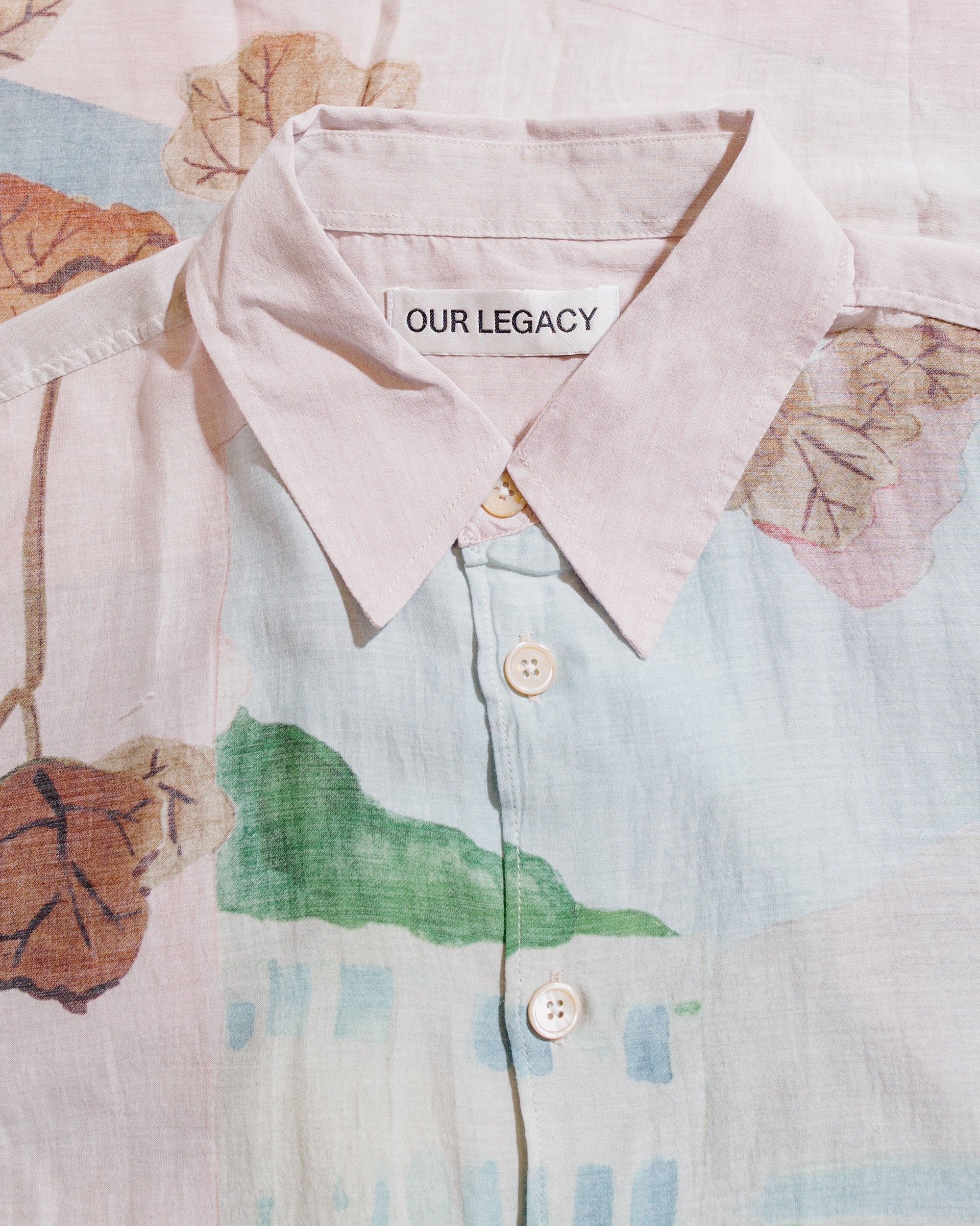 Beyond Shirt Shortsleeve Marina Vista Print Cotton Silk - 5