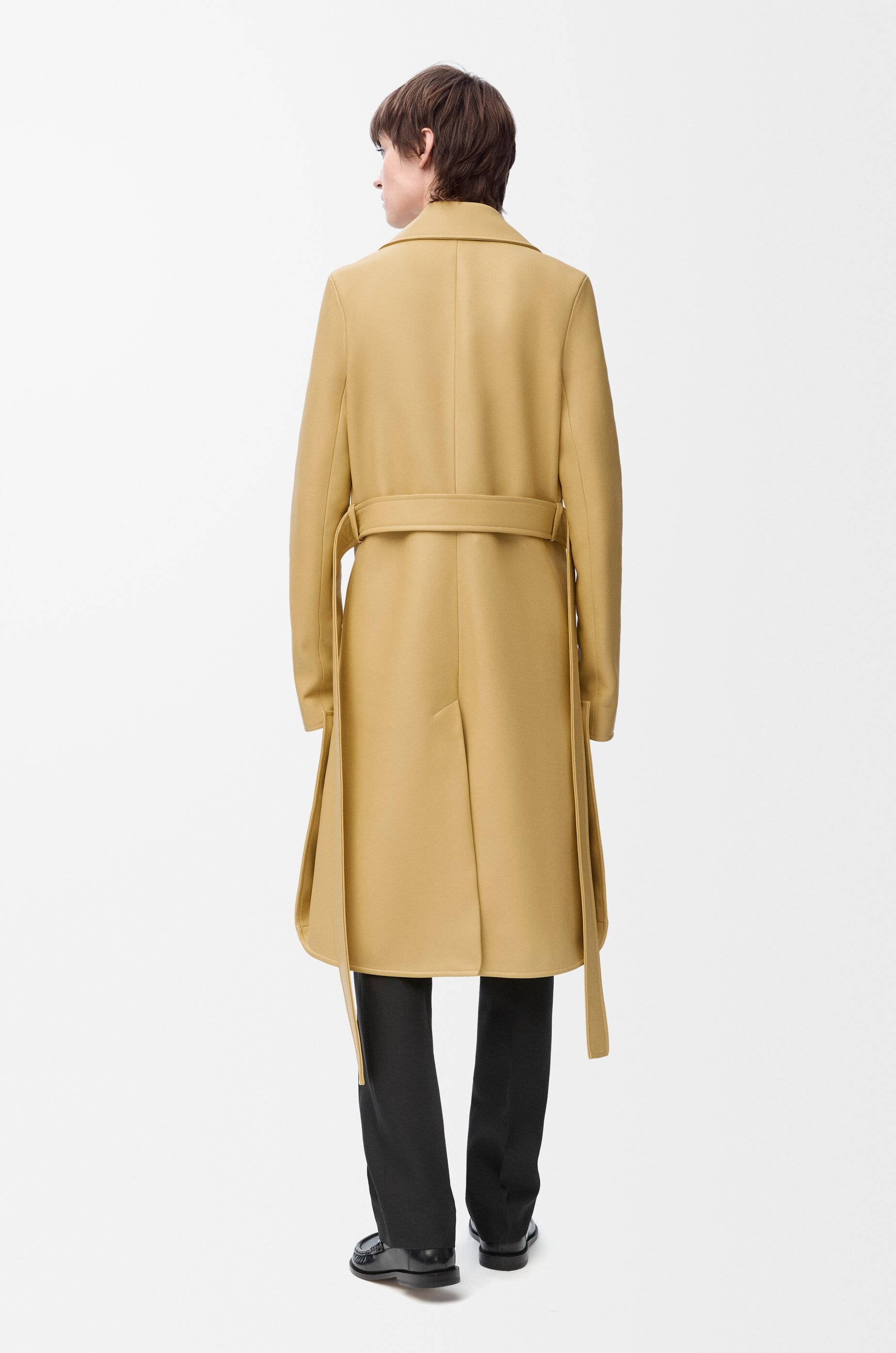 トレンチコート LOEWE SHORT TRENCH COAT IN NAPPA Short trench in nappa lambskin Green - LOEWE