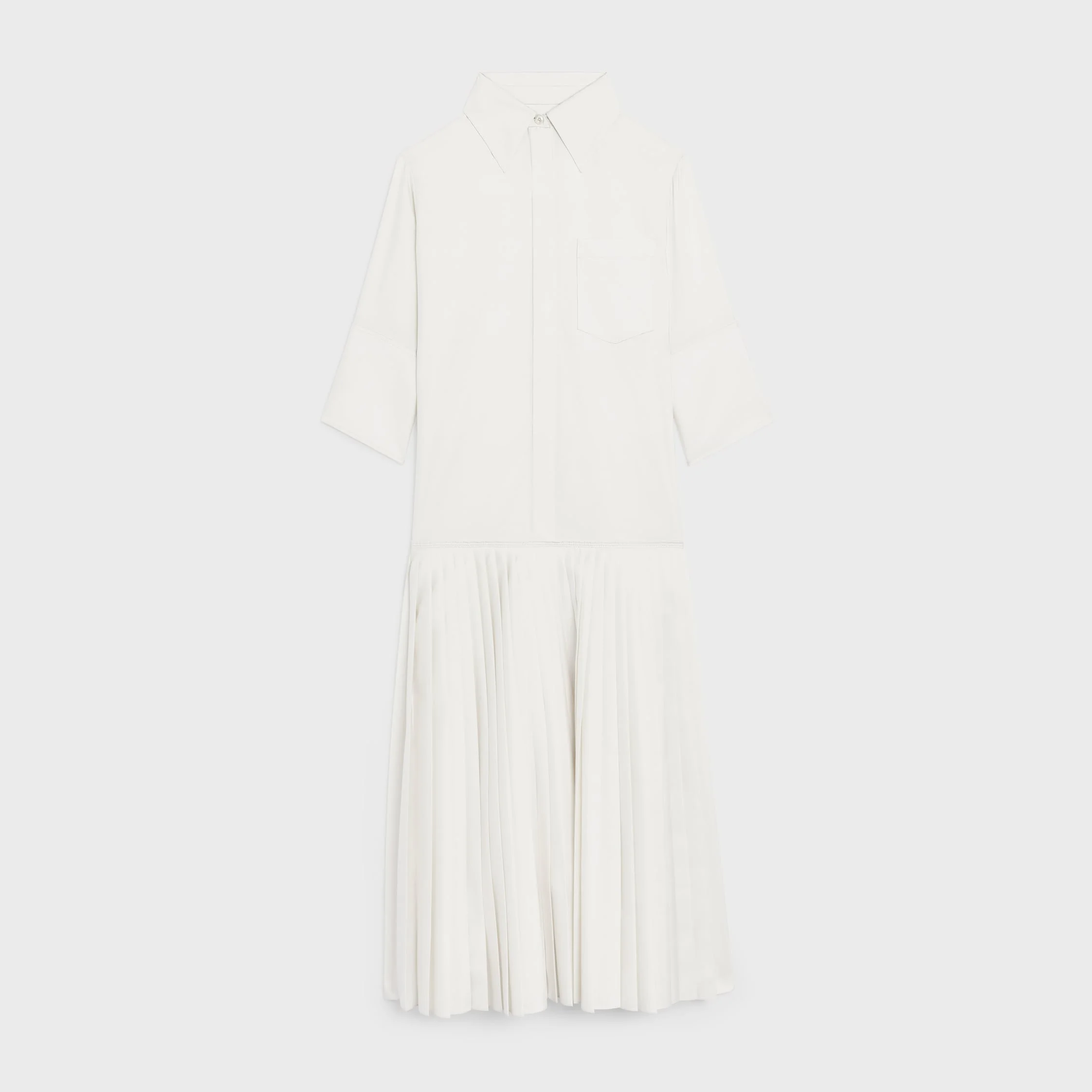 shirt dress IN silk poplin - 1