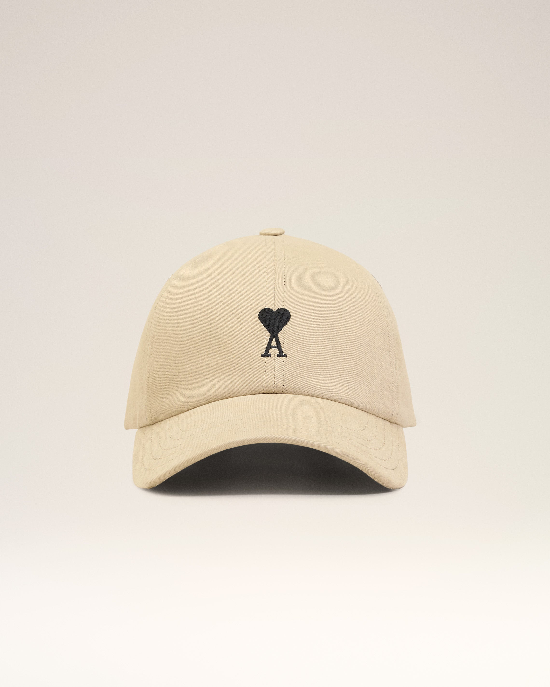 BEIGE COTTON AMI DE COEUR EMBROIDERY CAP - 4