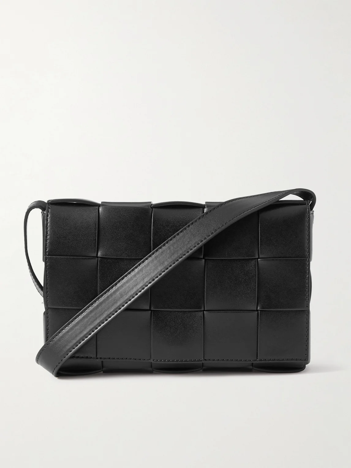 Cassette Intrecciato Leather Messenger Bag - 1