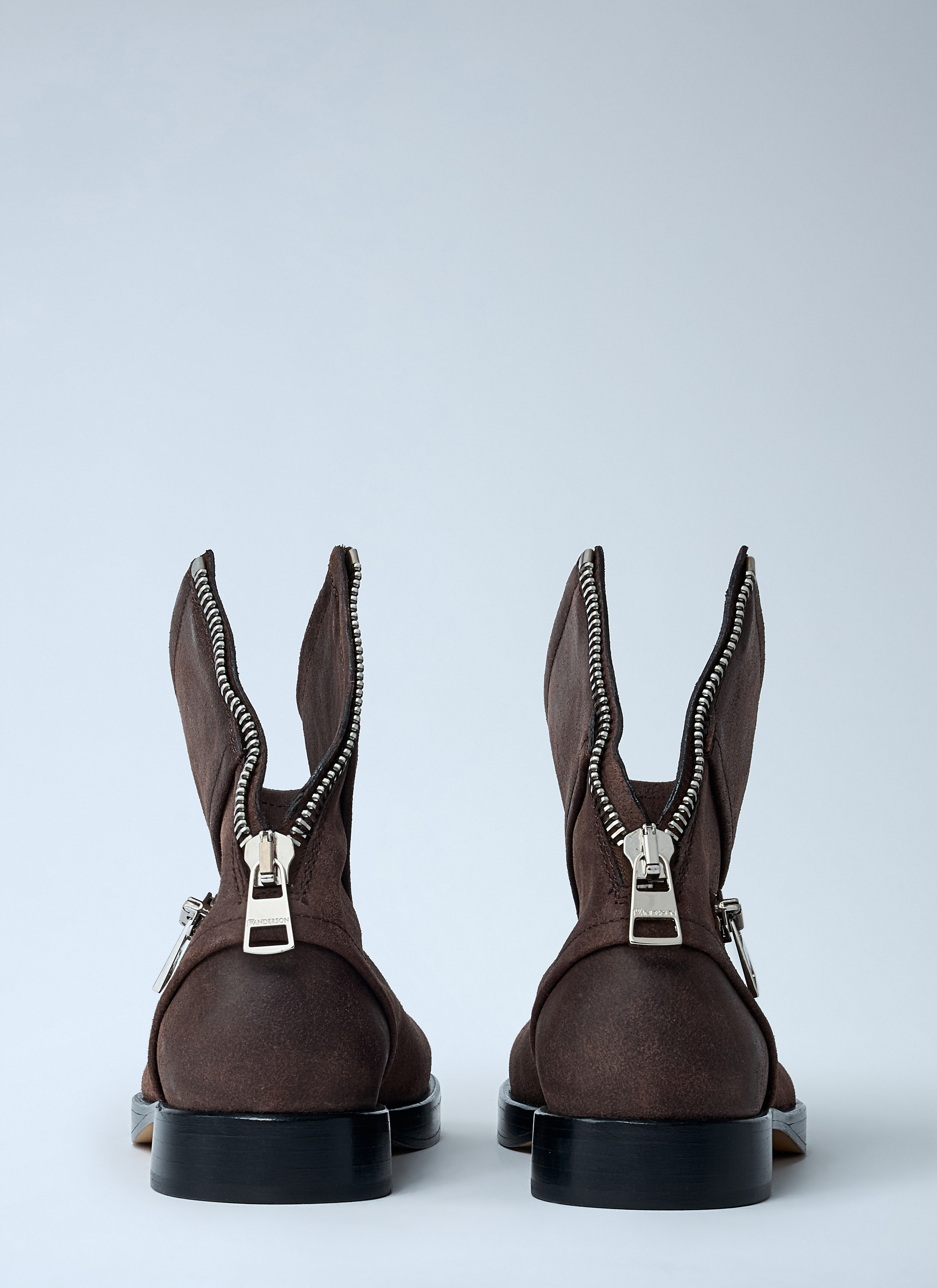 Suede Biker Boots - 5