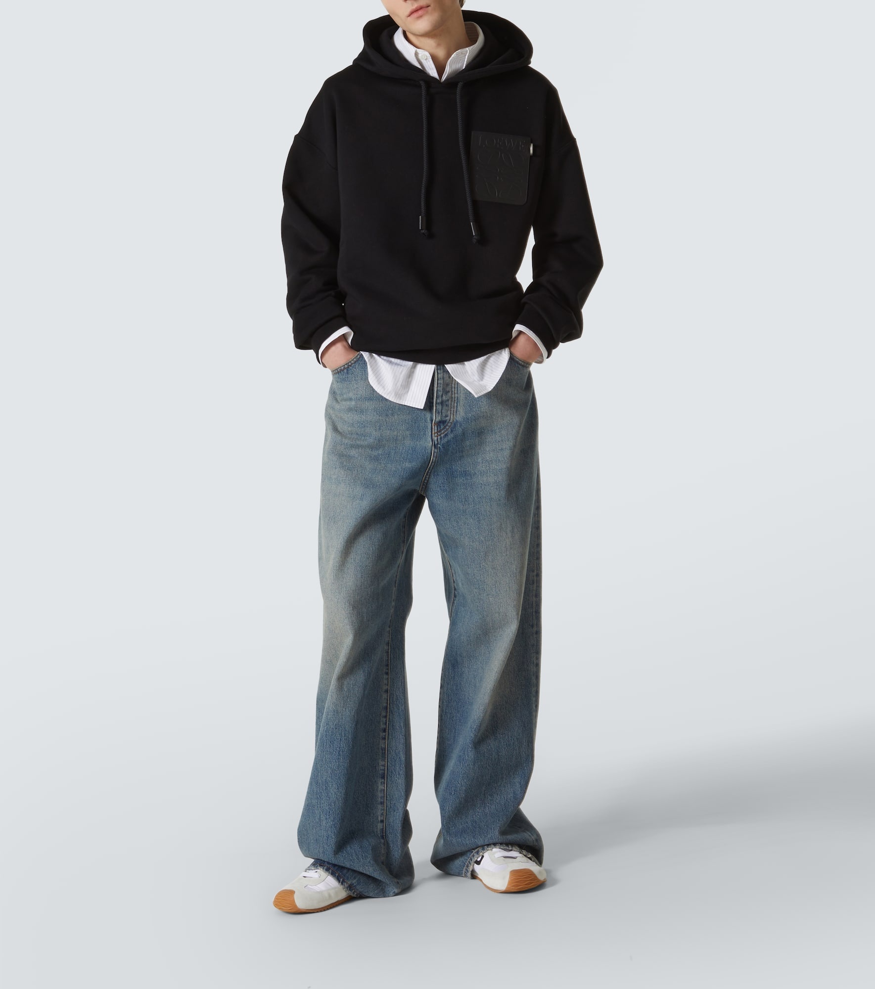 Anagram cotton jersey hoodie - 2