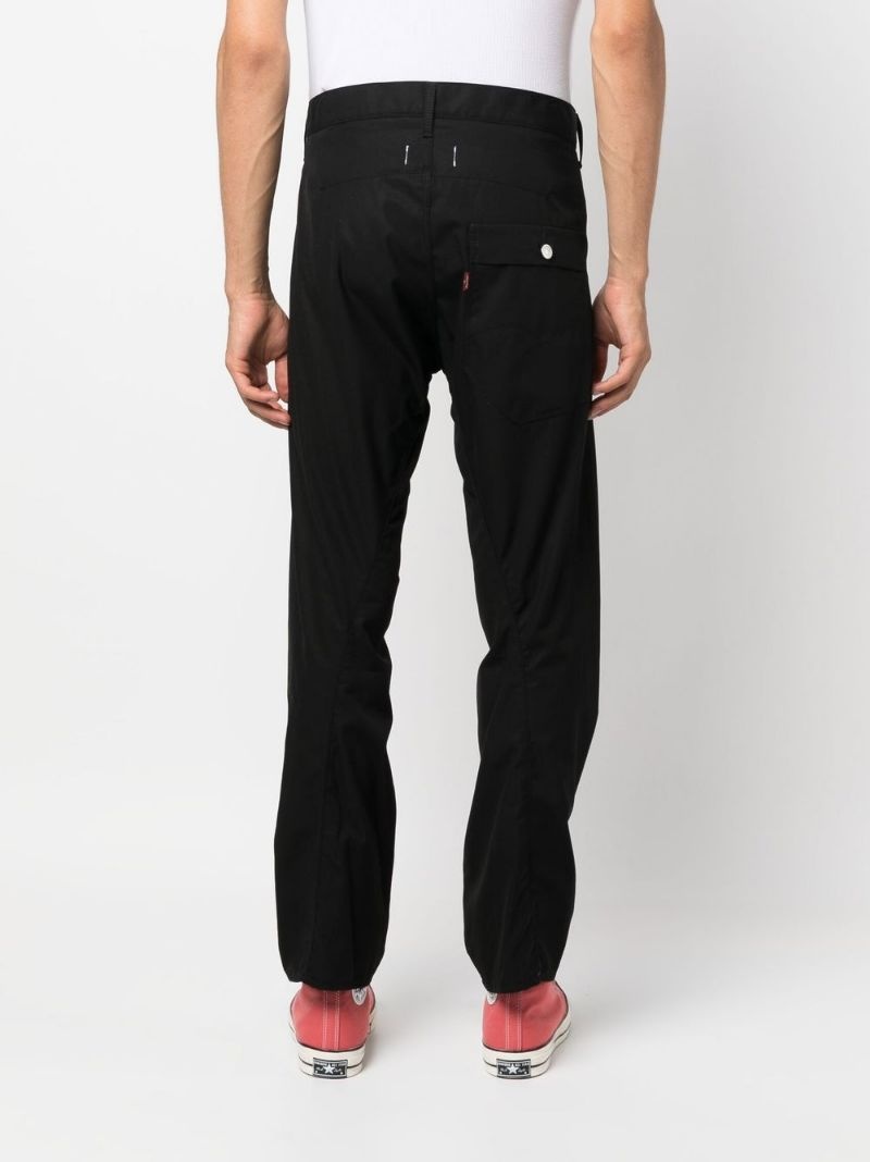 mid-rise straight-leg trousers - 4