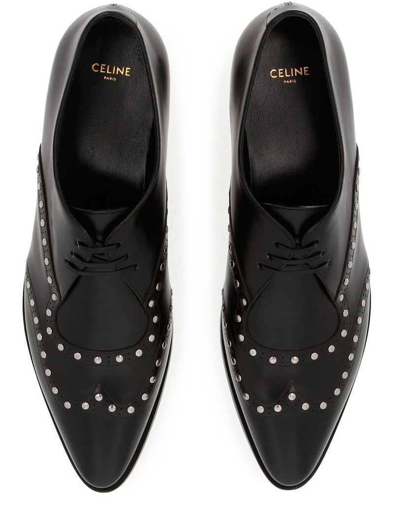 Celine Jacno Studded Derby in Shiny Calfskin 7