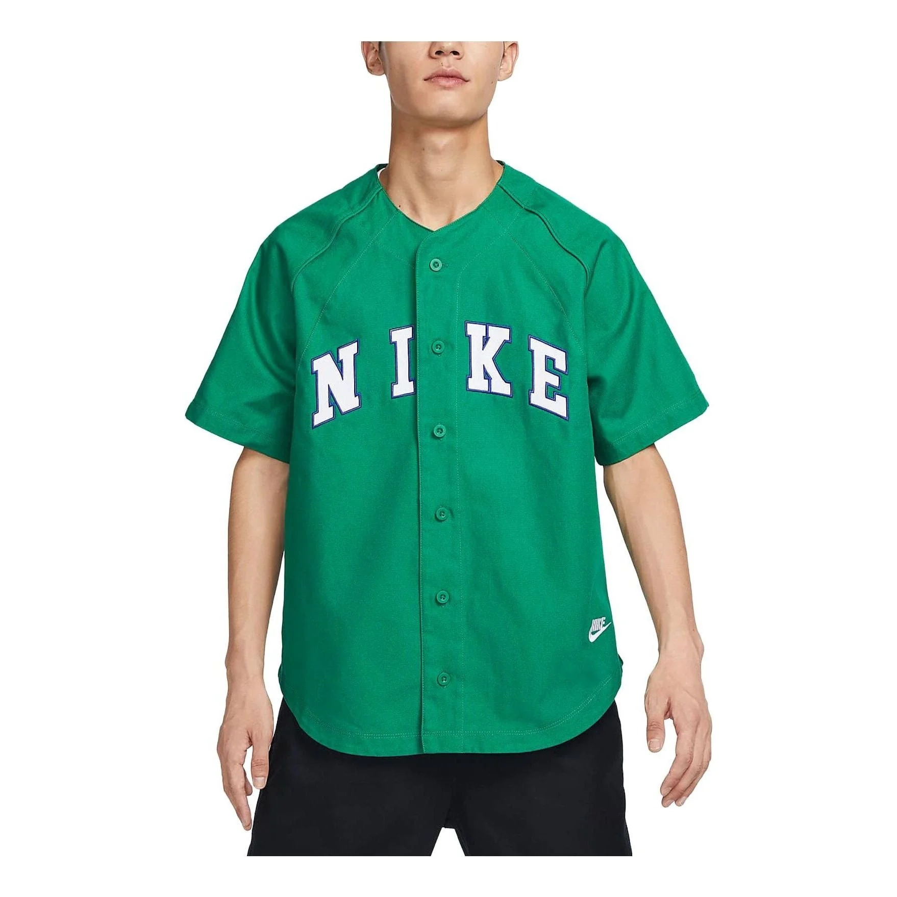 Nike Apricot Button Baseball Shirt 'Green' FQ7001-365 - 1