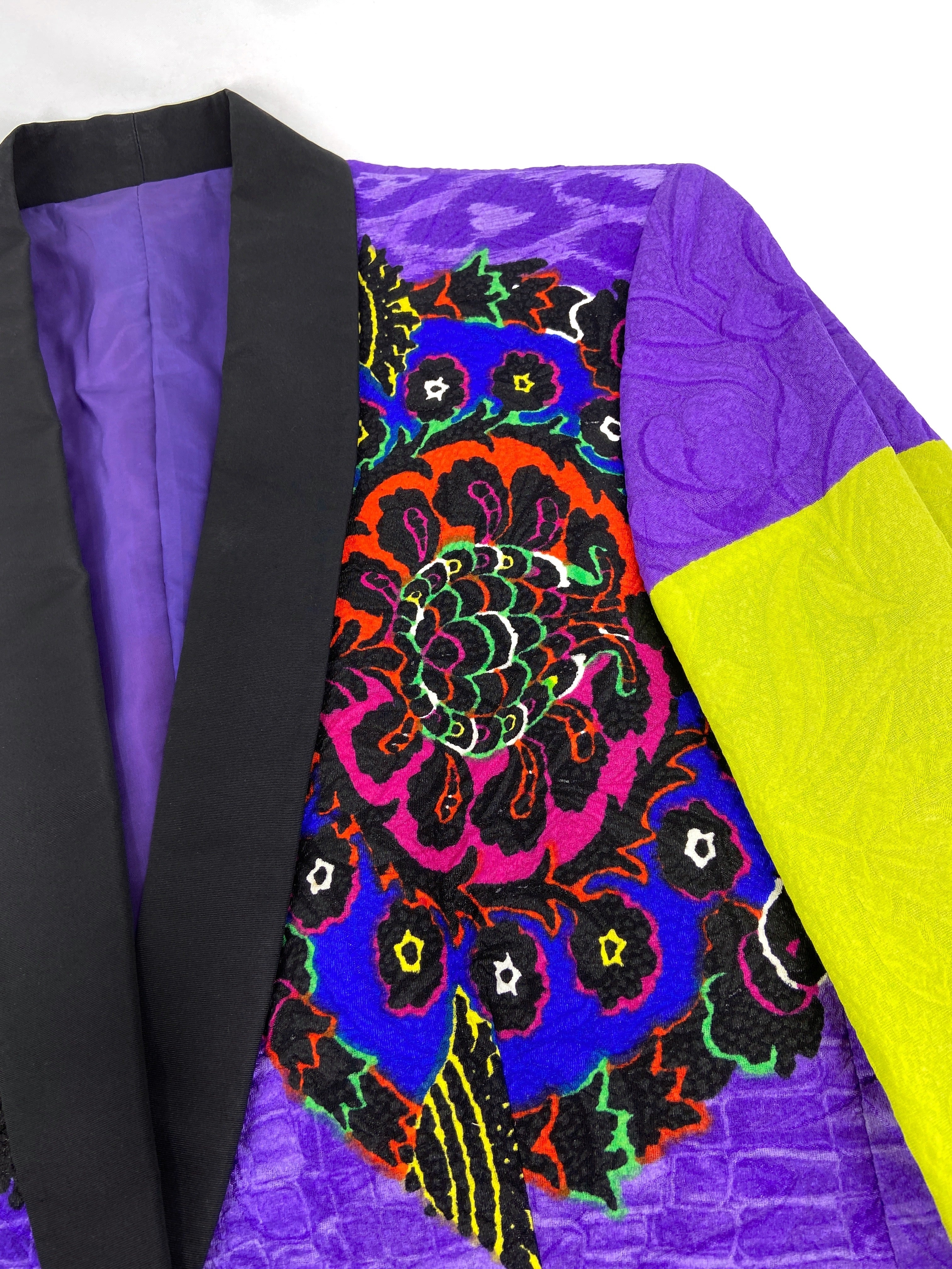 Gianni Versace Spring 1990 Colour Block Baroque Silk Blazer Jacket 44 - 9