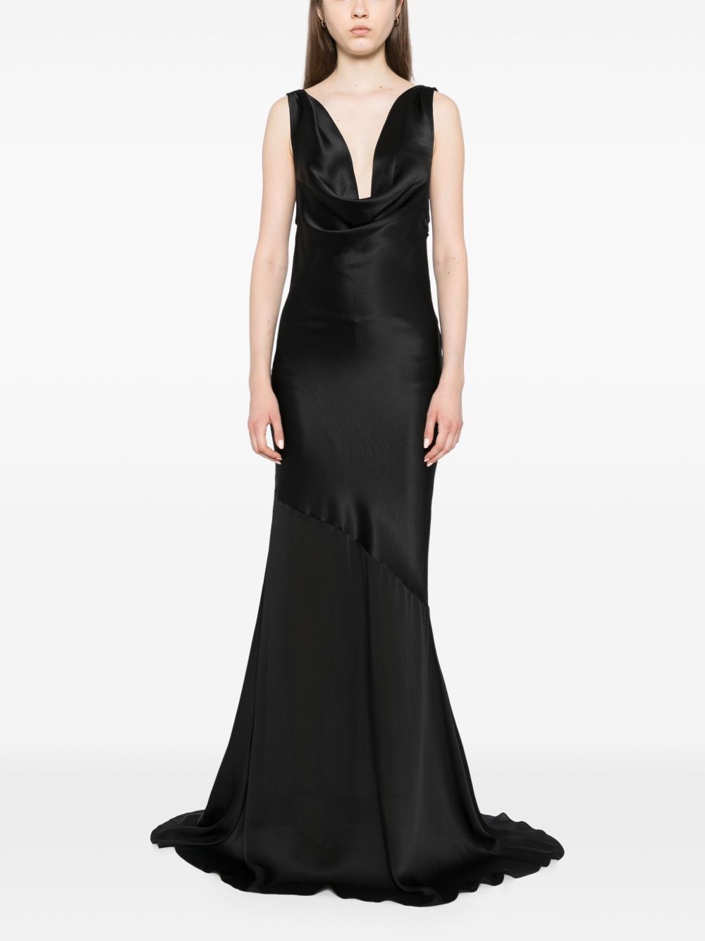 deep cowl dress - 2