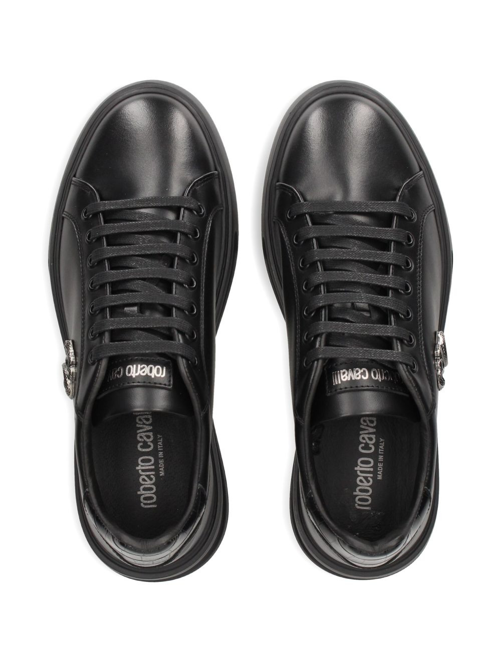 logo-plaque platform sneakers - 3