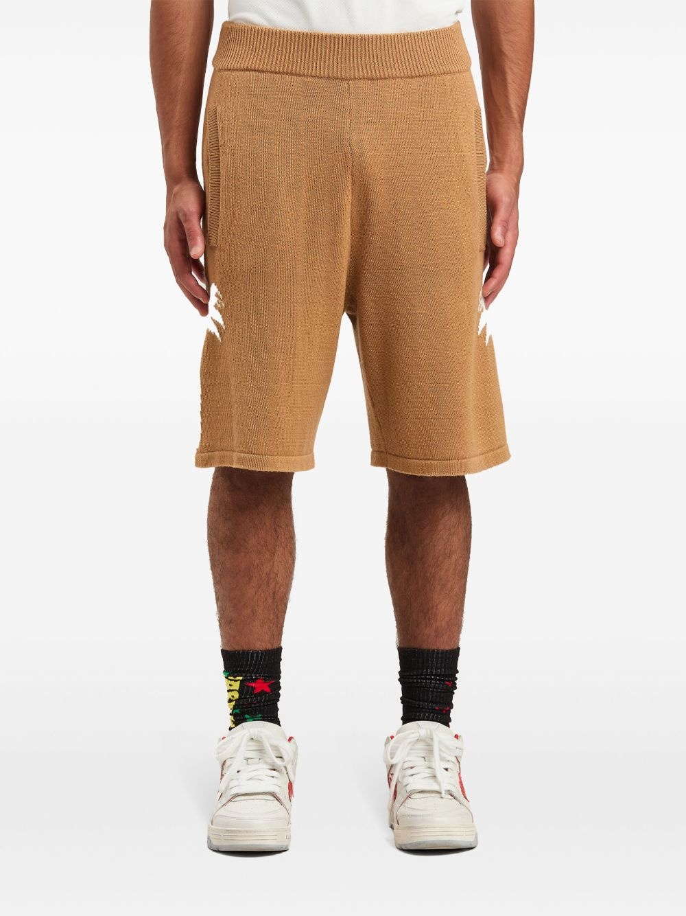 palm tree knitted shorts - 3