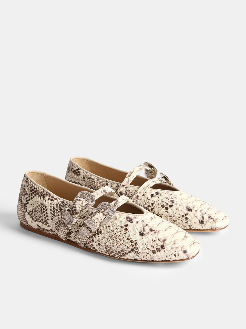 LE MONDE BÉRYL Classic Claudia / Roccia Leather Snake Effect outlook