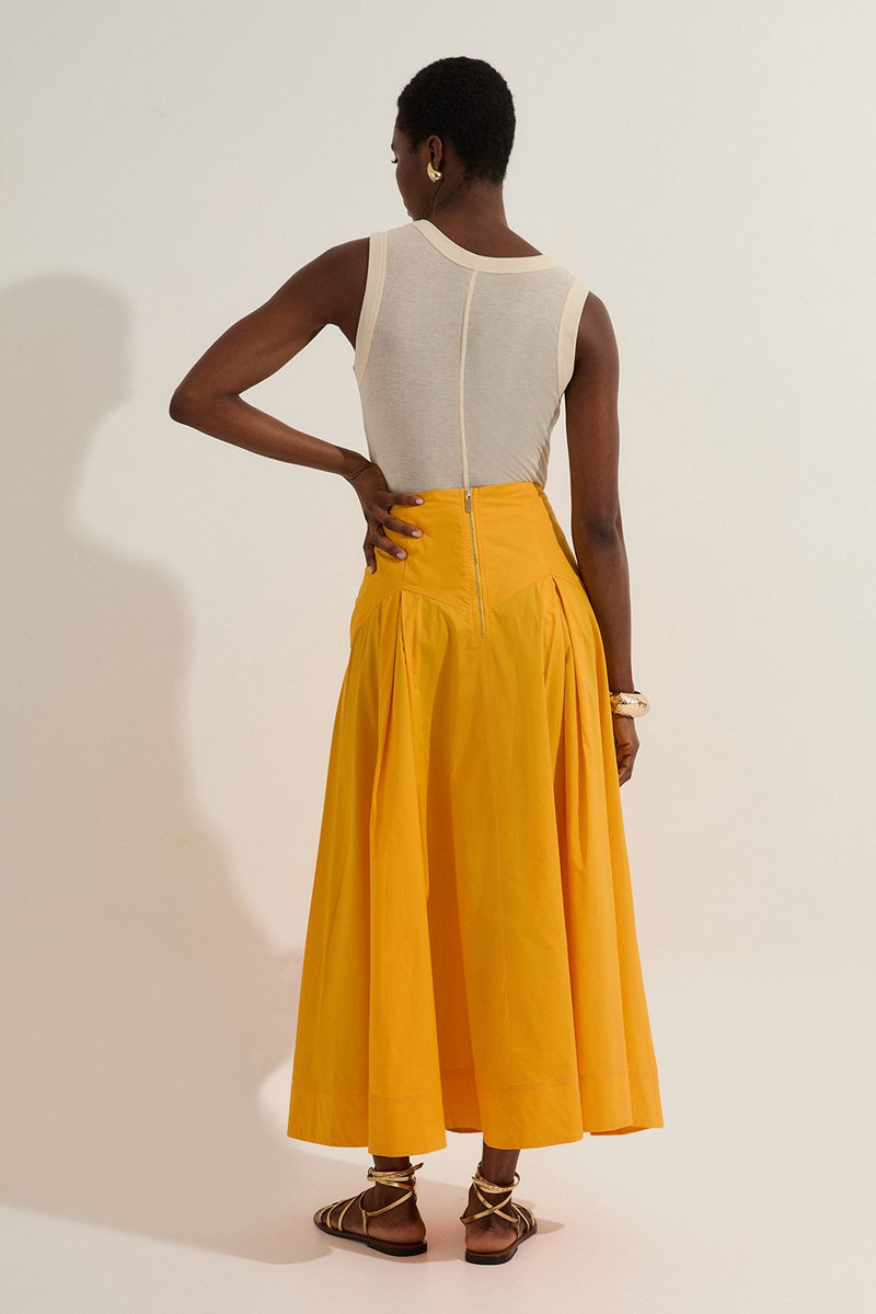 Cotton Woven Prom Skirt With Dropped Waist Detail 6