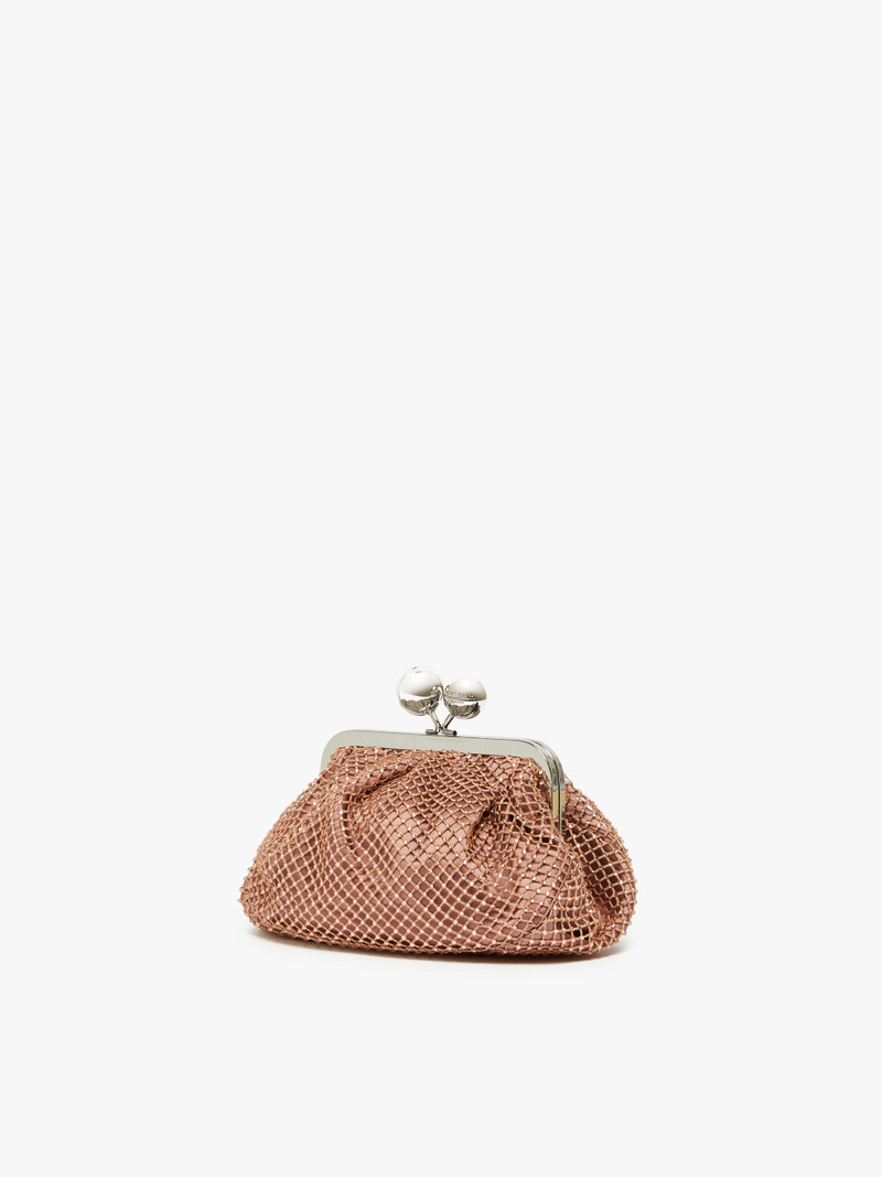 WEEKEND Max Mara EDITA Small Pasticcino Bag in mesh and rhinestones outlook