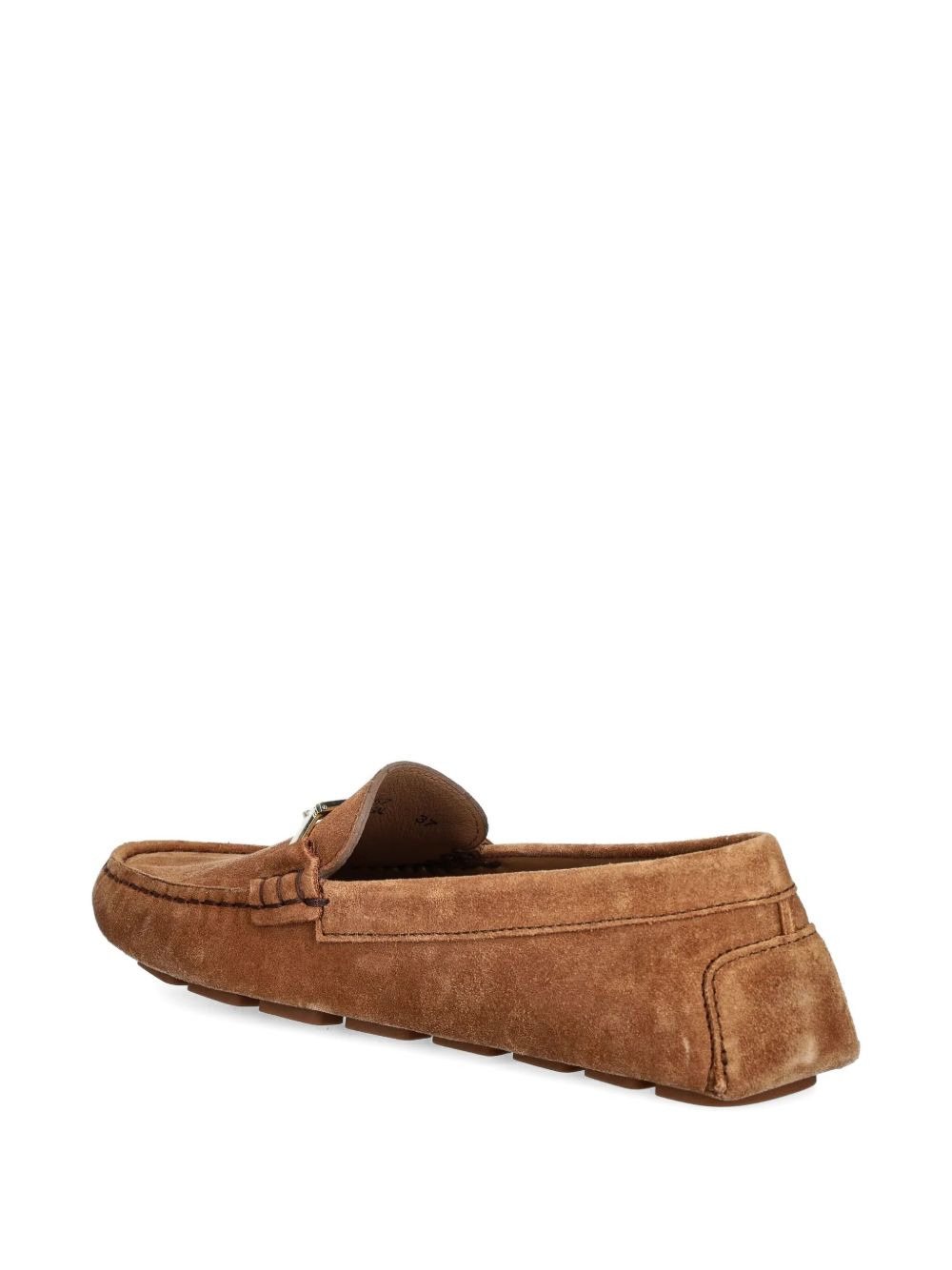 logo-detail suede loafers - 5