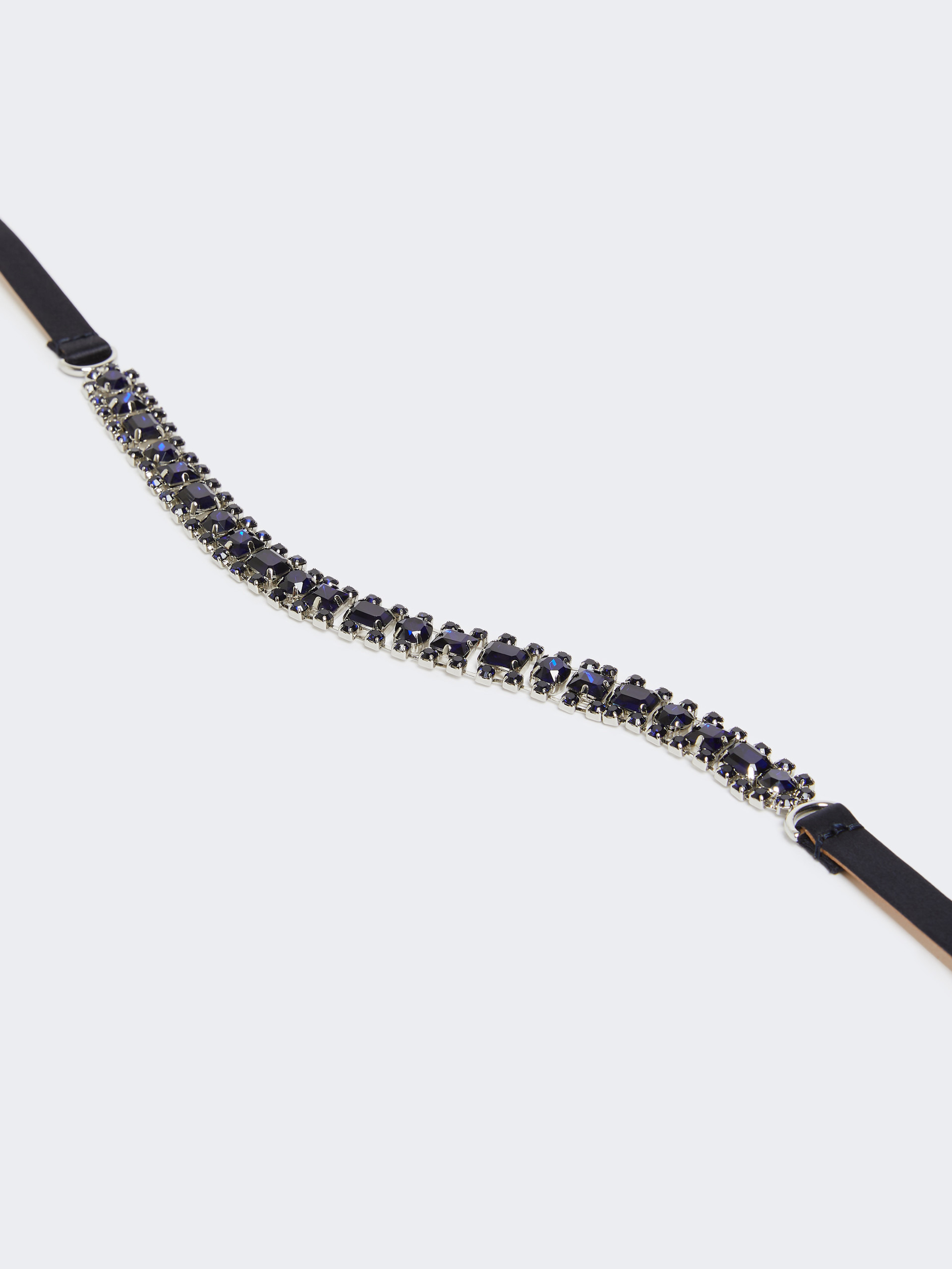 GIORAS Bejewelled satin belt - 3