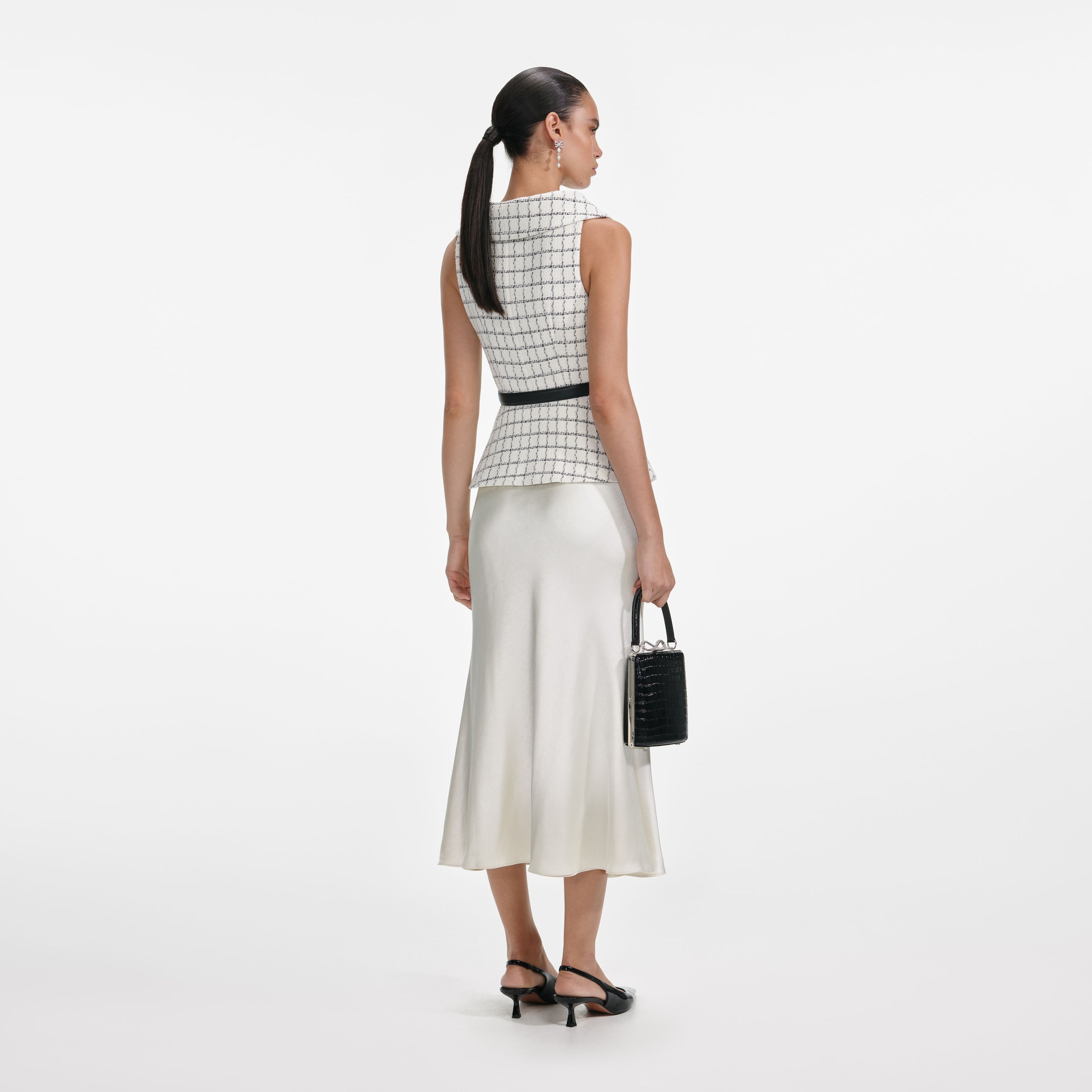 Check Boucle Midi Dress - 3