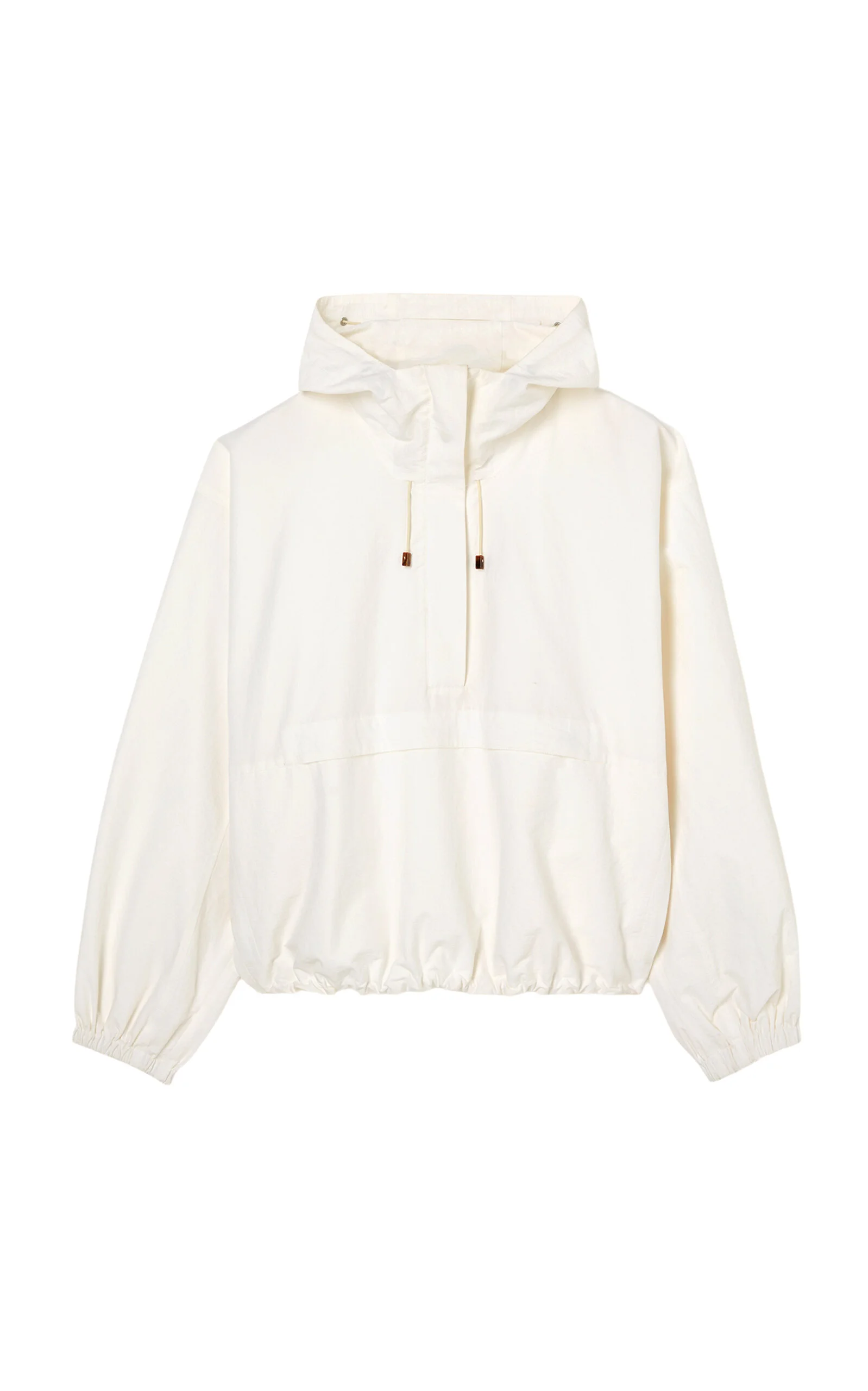 Textured Cotton-Blend Anorak white - 1