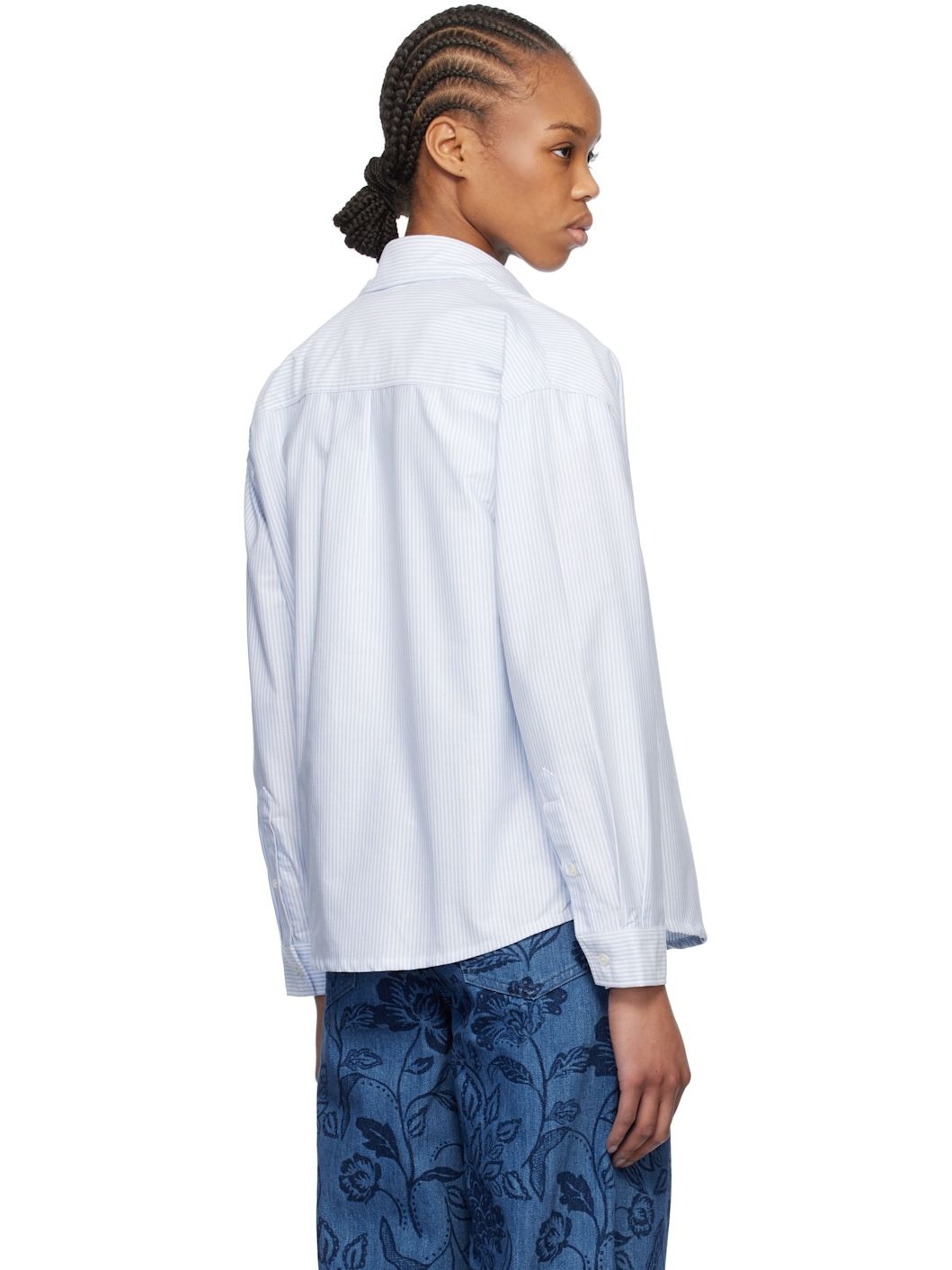 A. P.C. Blue Boyfriend Logo Shirt - 3
