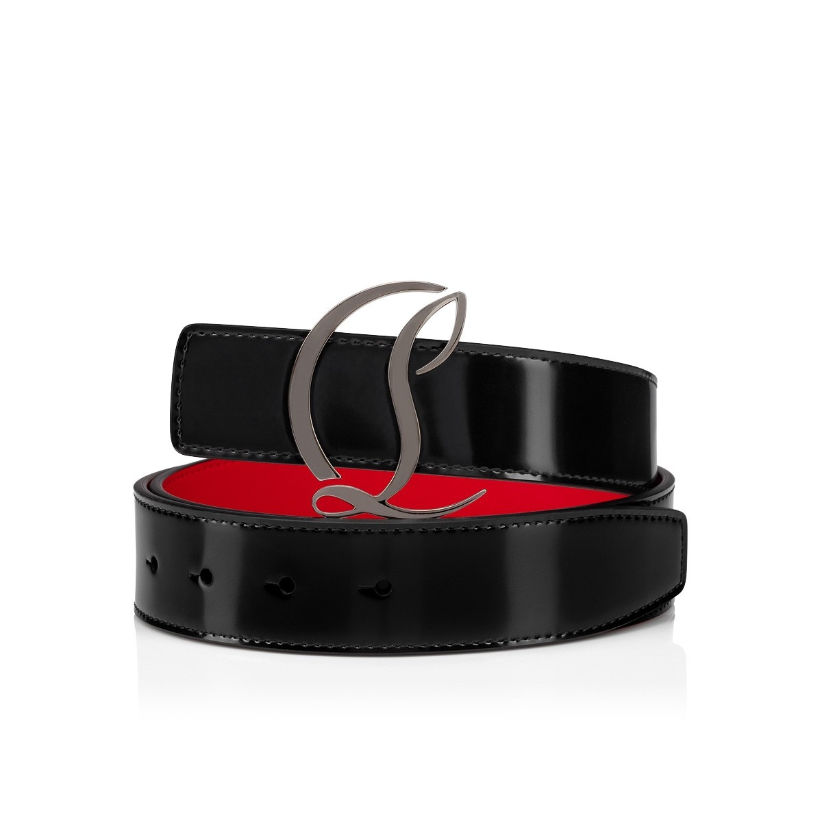 Cl Logo Belt BLACK/GUN METAL - 1