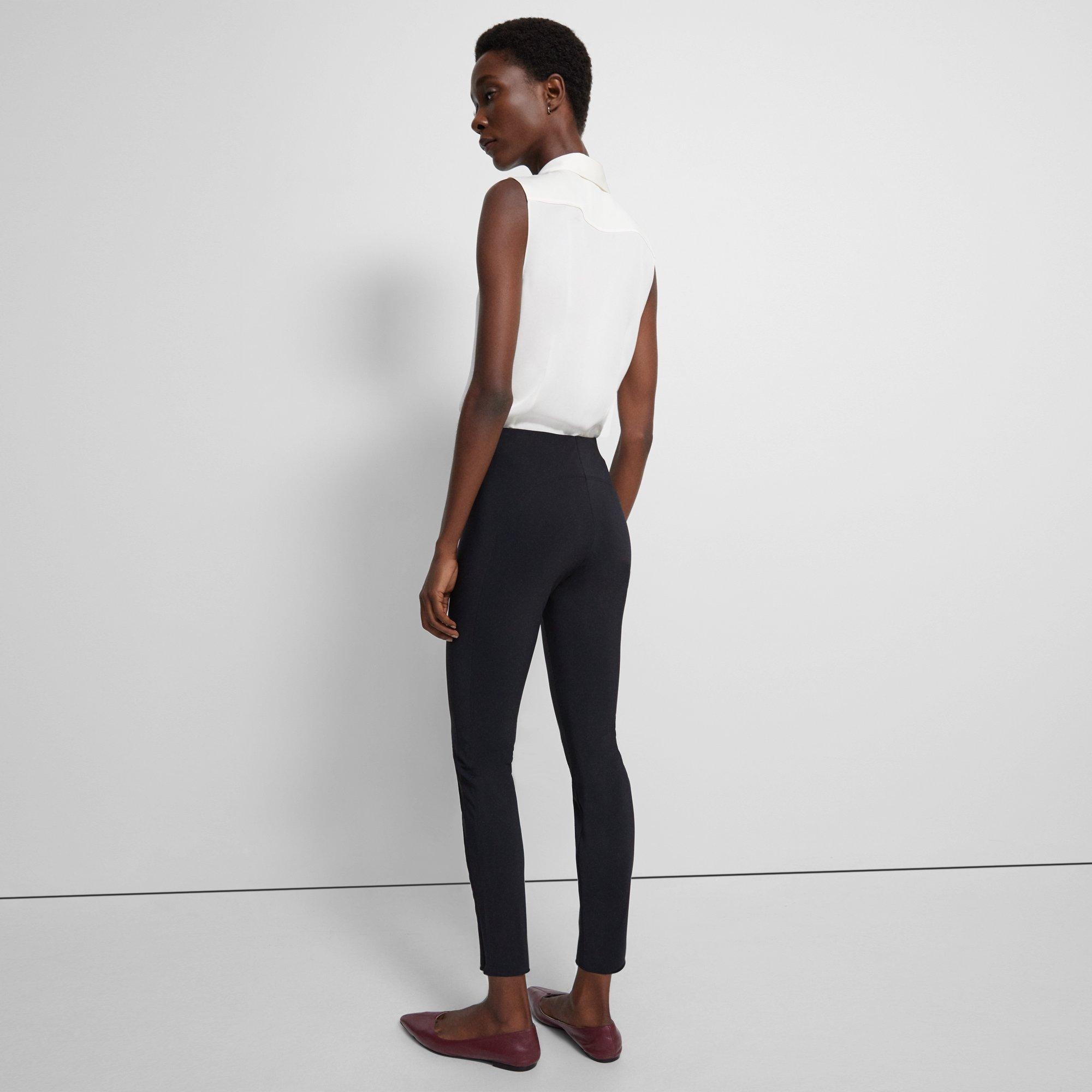 Seamed Slit Legging in Precision Ponte - 5