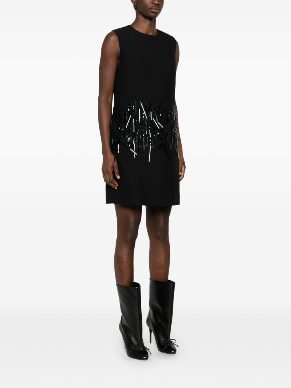crepe mini dress - 3