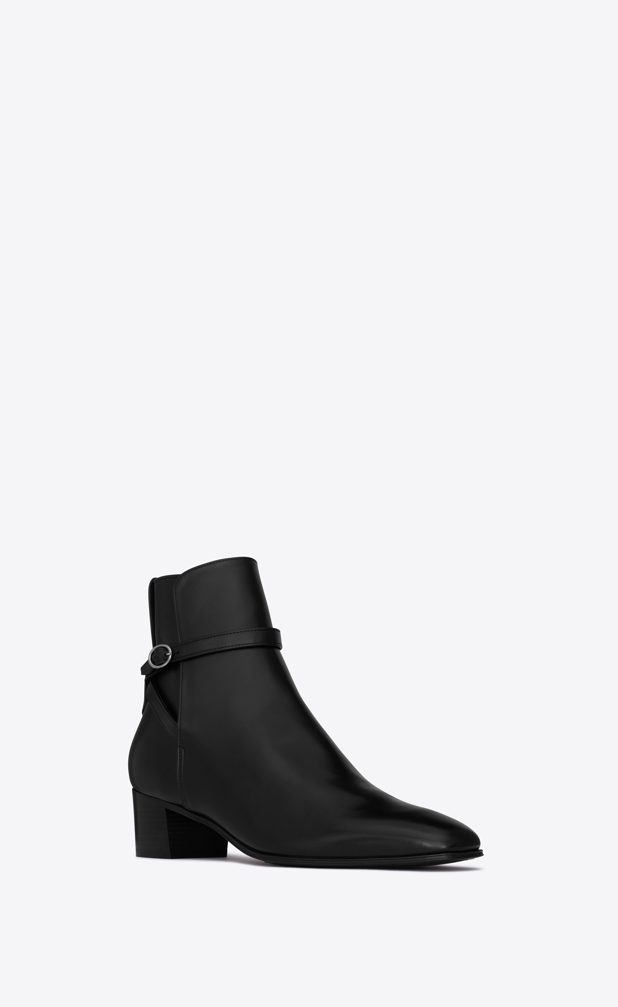 terry jodhpur boots in smooth leather - 3