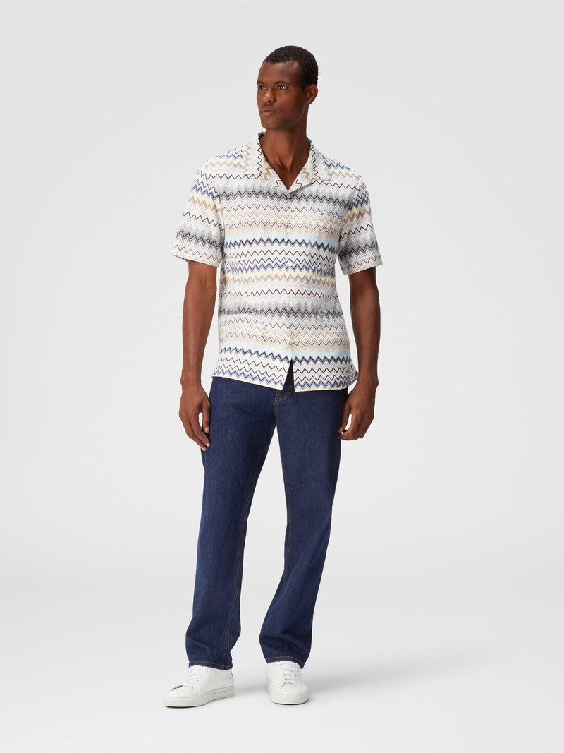 Missoni Bowling-cut shirt in zig zag cotton outlook