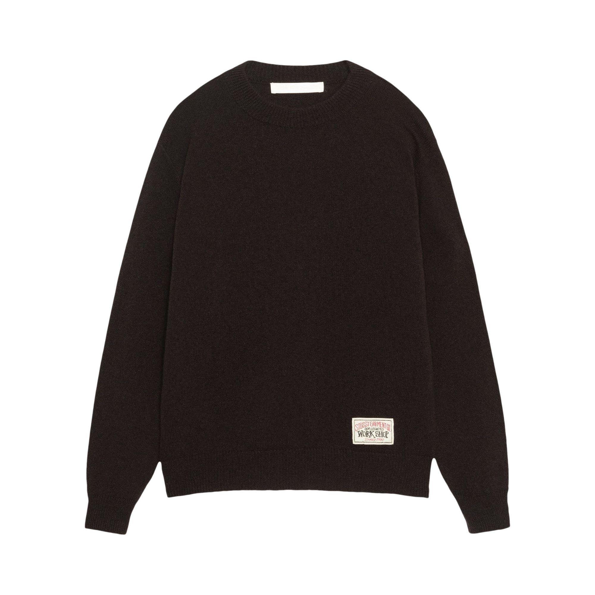 Stussy x Our Legacy Work Shop Knitted Roundneck Sweater 'Dark Brown Surfman' - 1