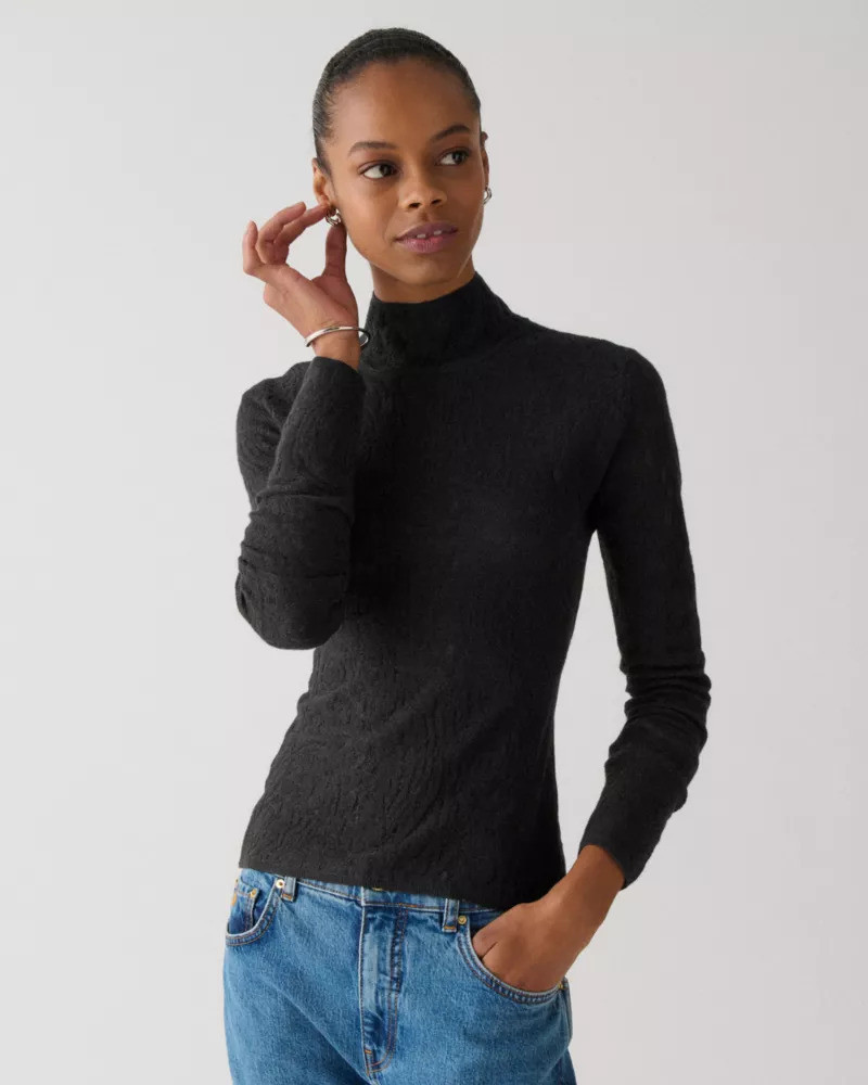 kate spade Lace Knit Turtleneck Top outlook