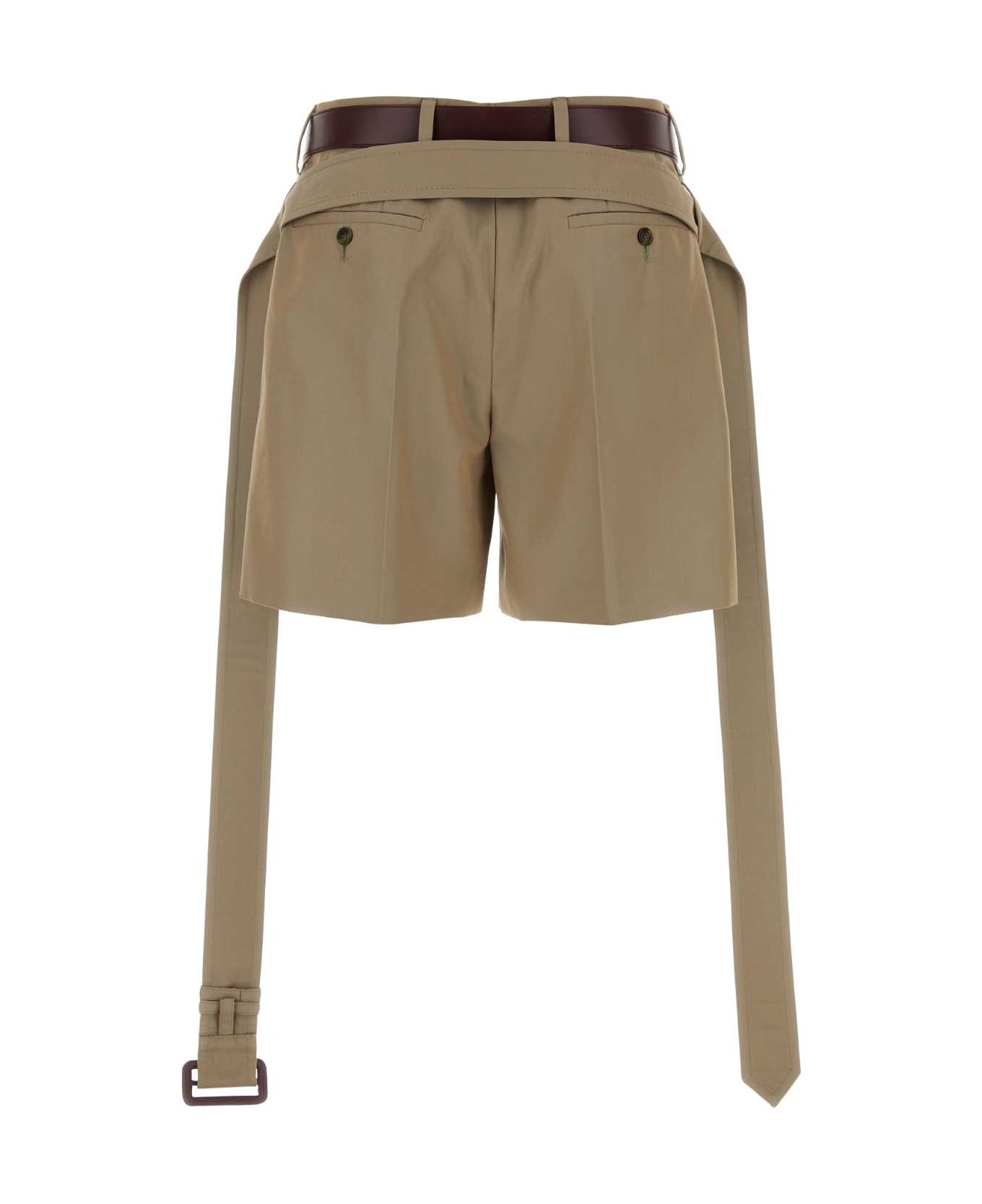 Khaki Twill Shorts - 2
