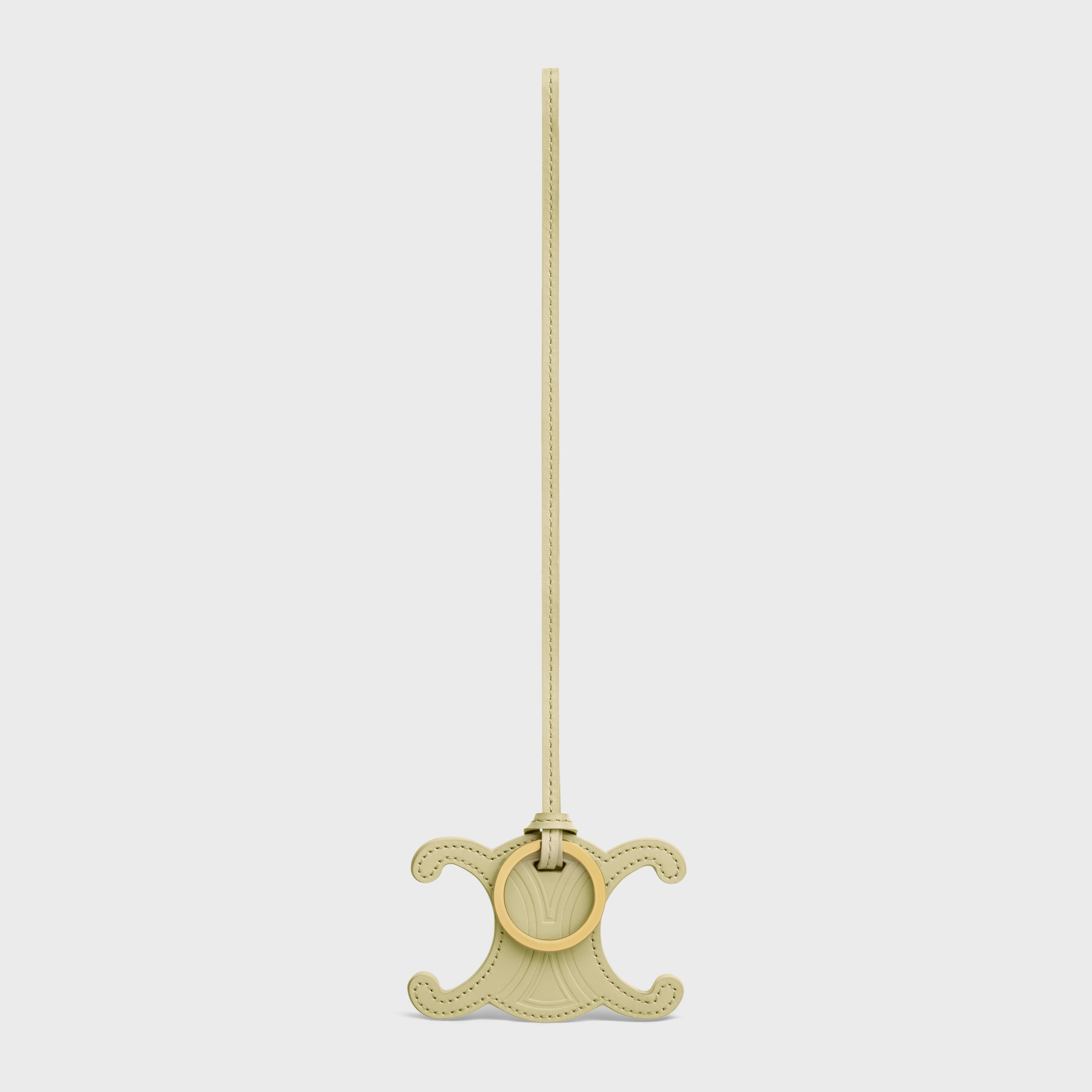 TRIOMPHE KEYRING CHARM IN SMOOTH CALFSKIN - 1