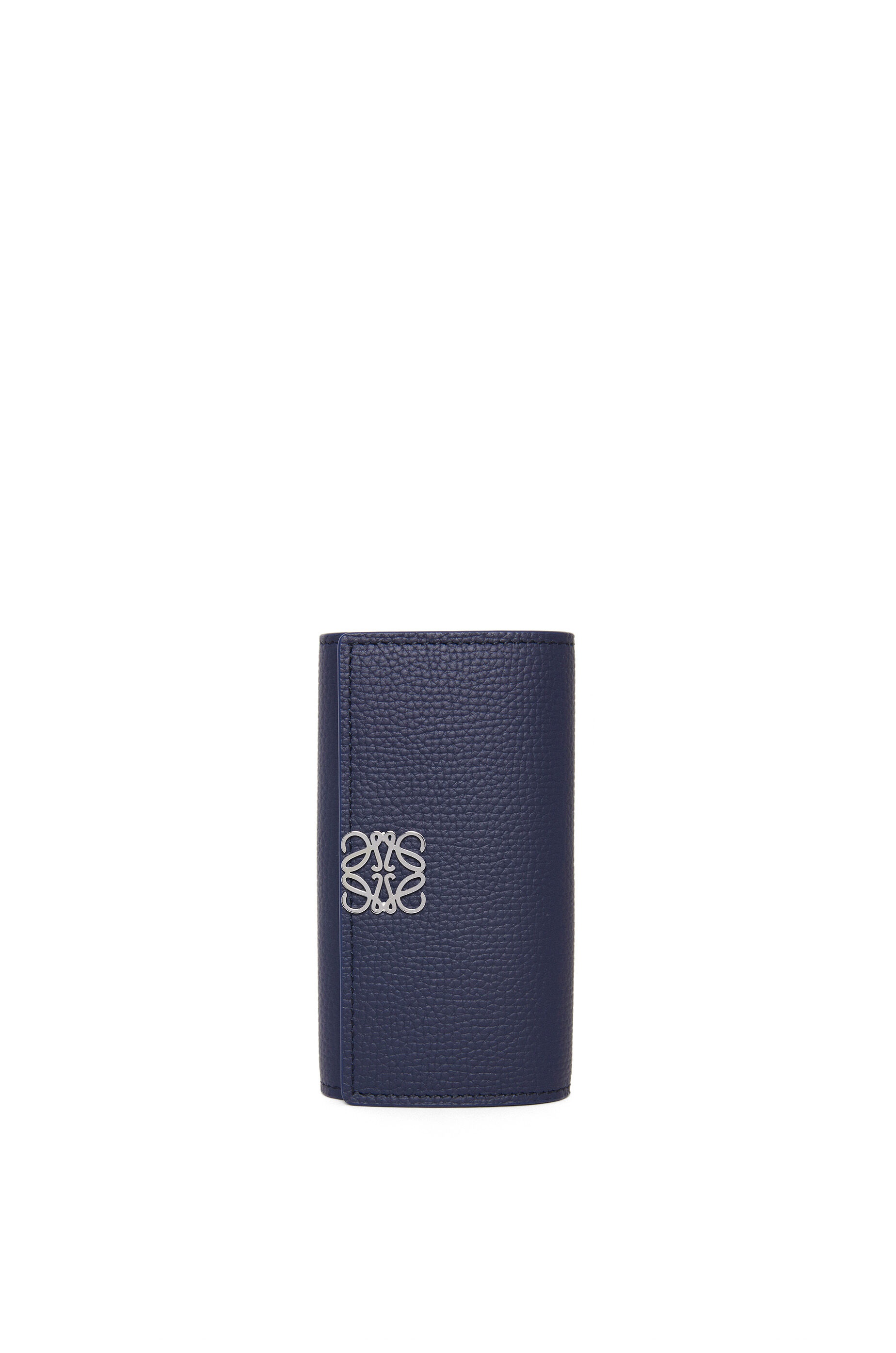 Anagram key case in pebble grain calfskin - 1