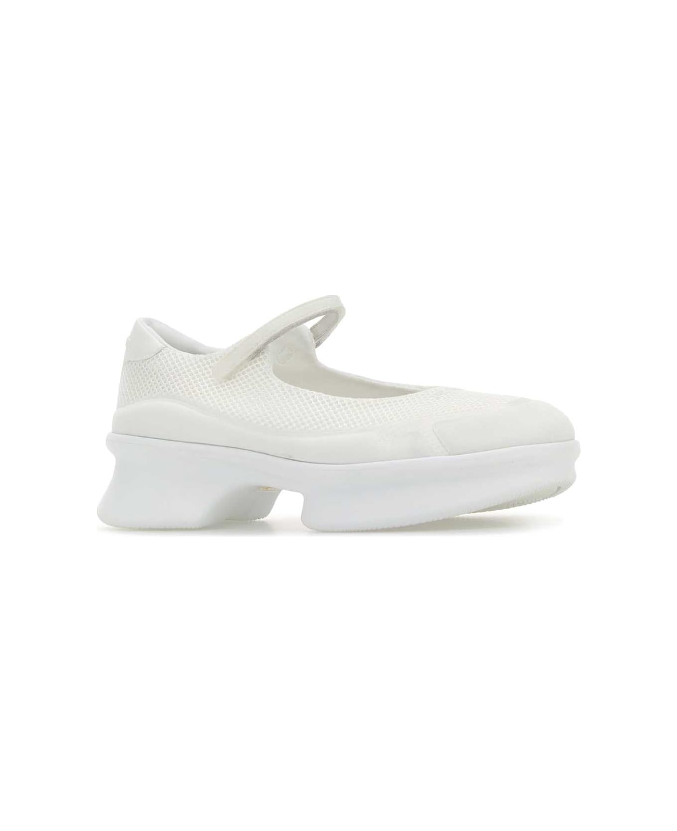 White Mesh Ballerinas - 2