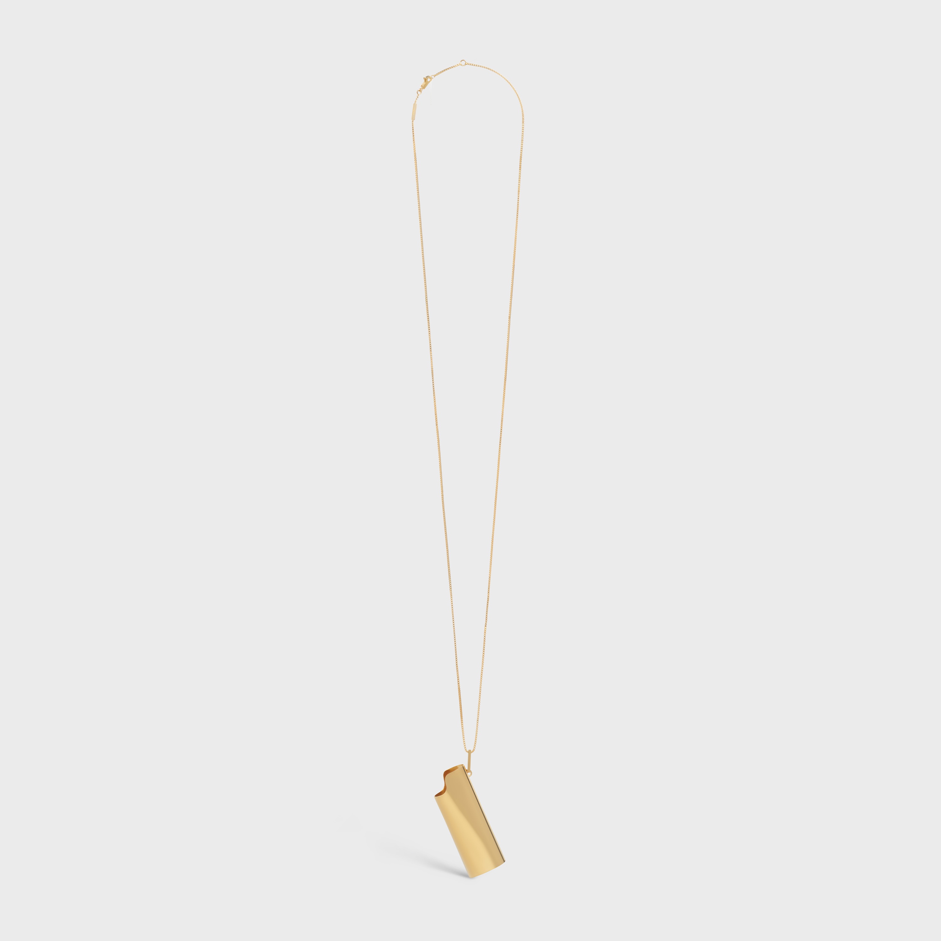 CELINE LIGHTER CASE NECKLACE IN BRASS WITH GOLD FINISH - 1