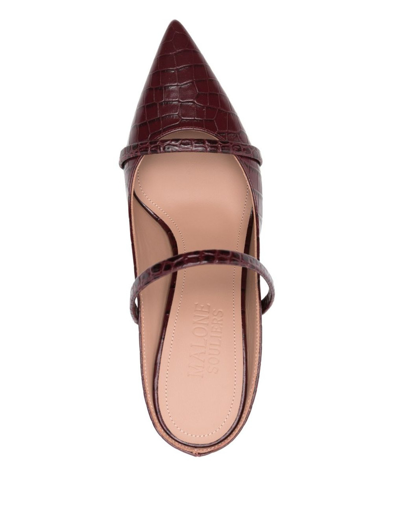 70mm crocodile-embroidered leather mules 4