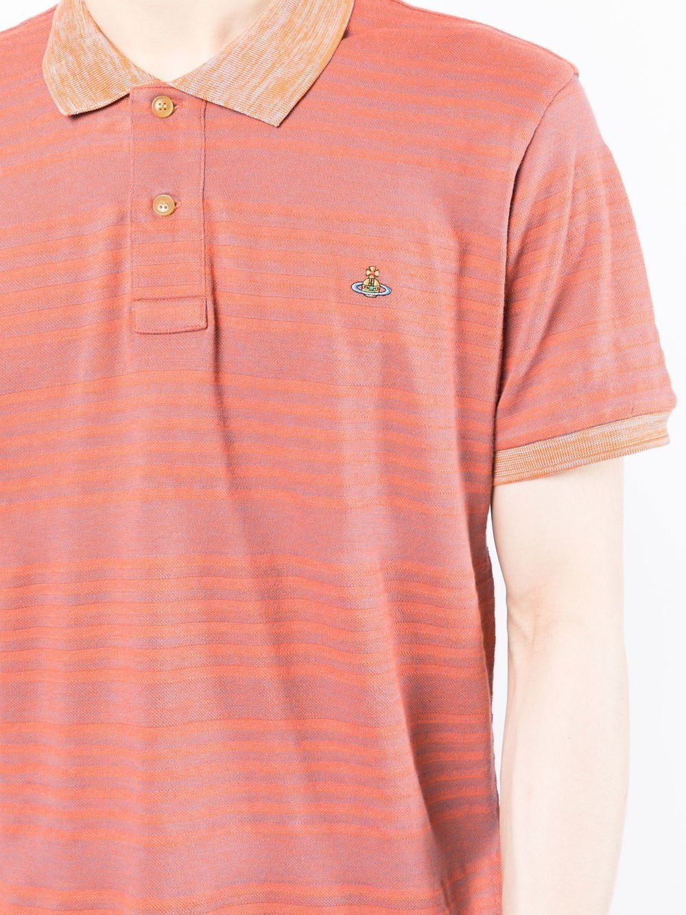 striped short-sleeve polo shirt - 5