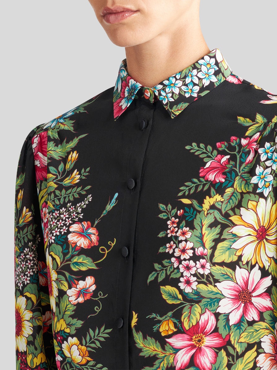 CREPE DE CHINE SHIRT WITH PRINT - 3